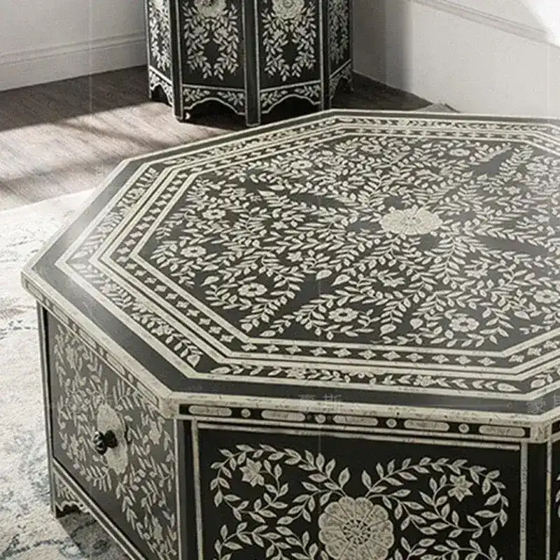 Hand Painted Diamond Coffee Table - Image 3