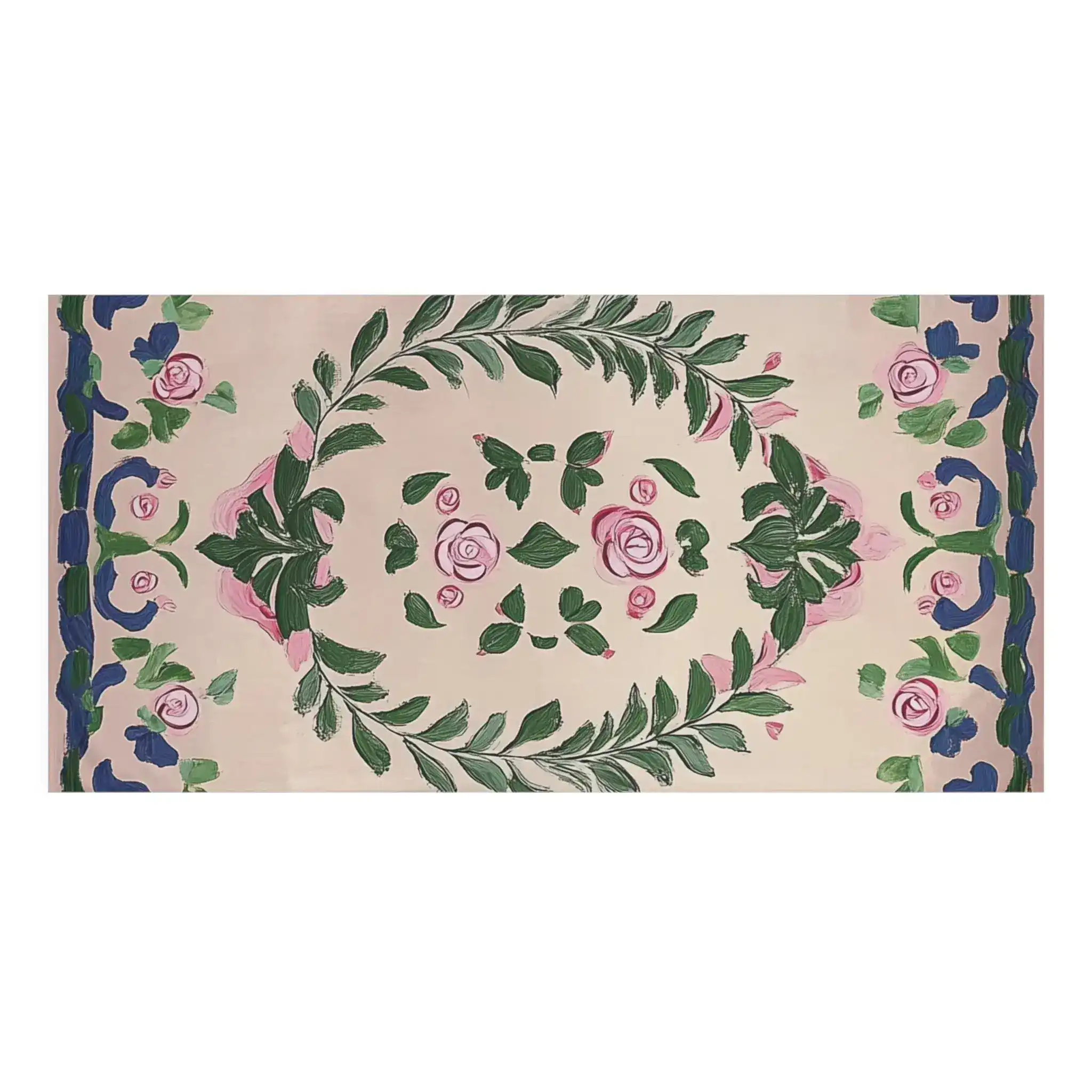 Hand-Painted Rose Garden Bath Towel - Image 3