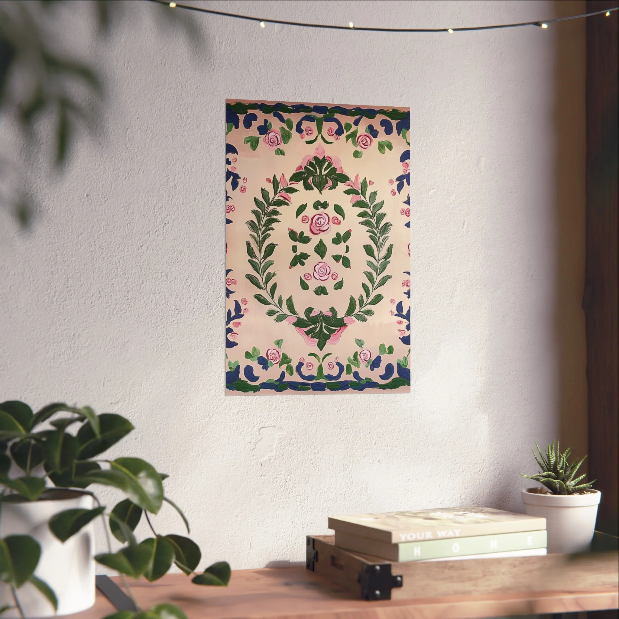 Hand-Painted Rose Garden Fine Art Poster - Image 30