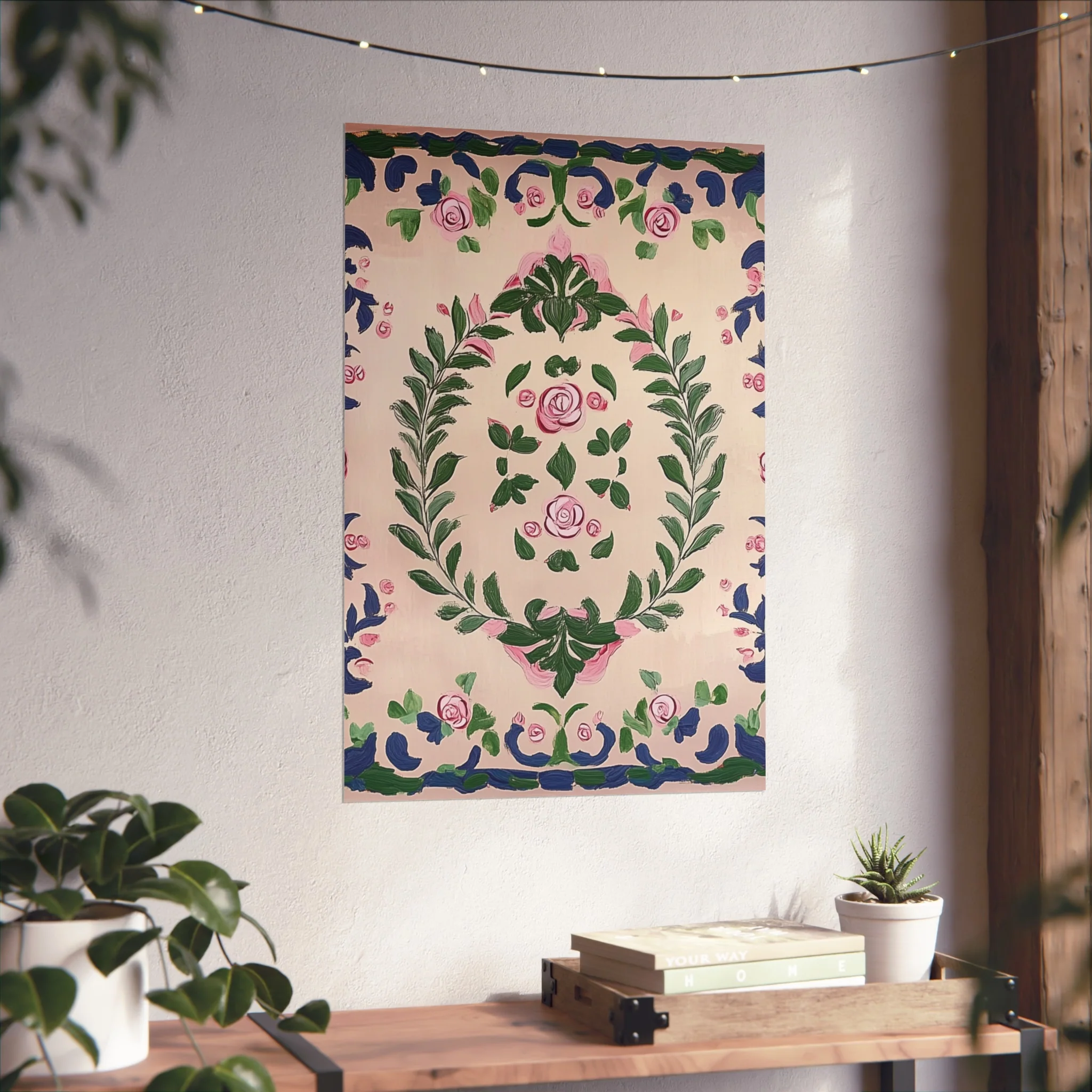 Hand-Painted Rose Garden Fine Art Poster - Image 38