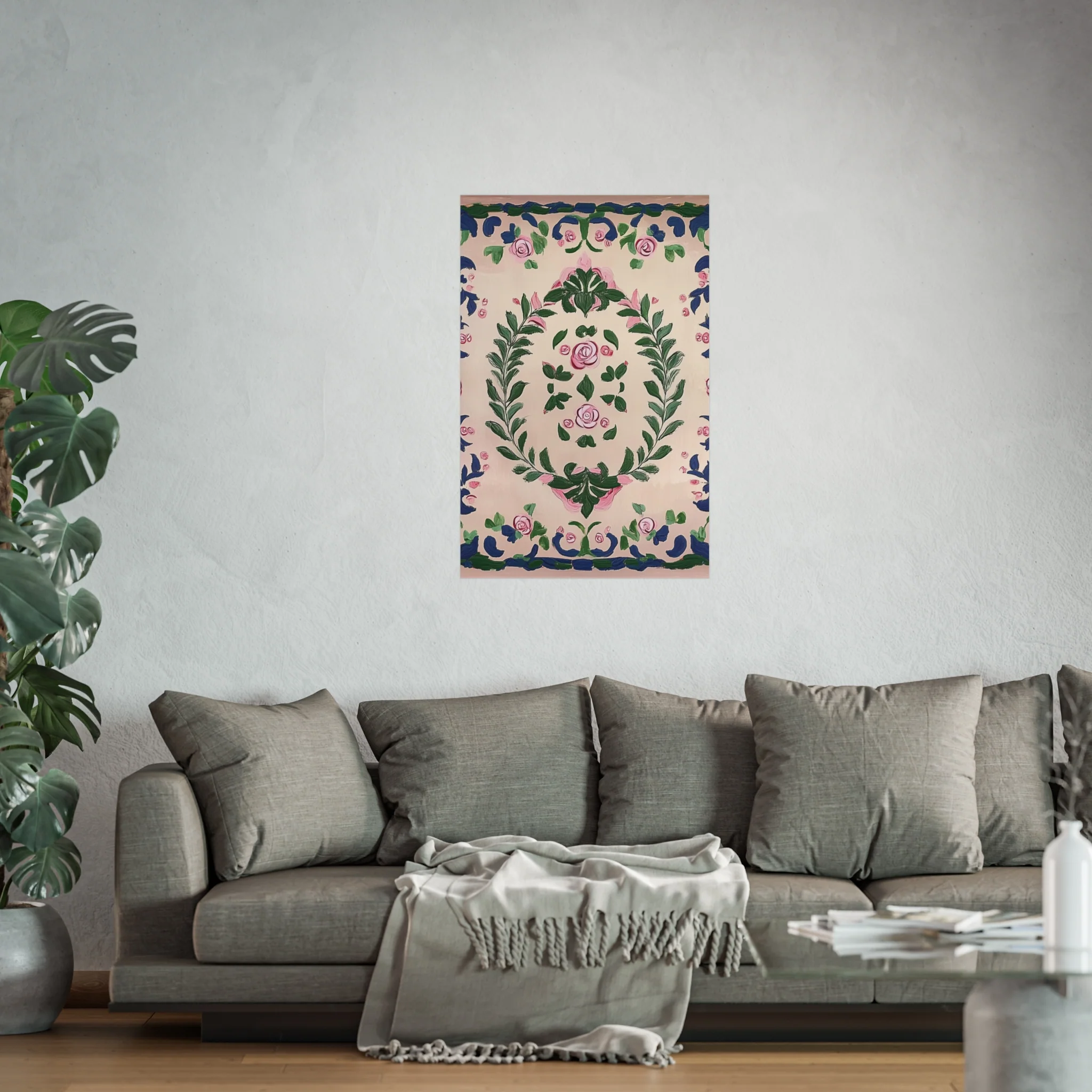 Hand-Painted Rose Garden Fine Art Poster - Image 45