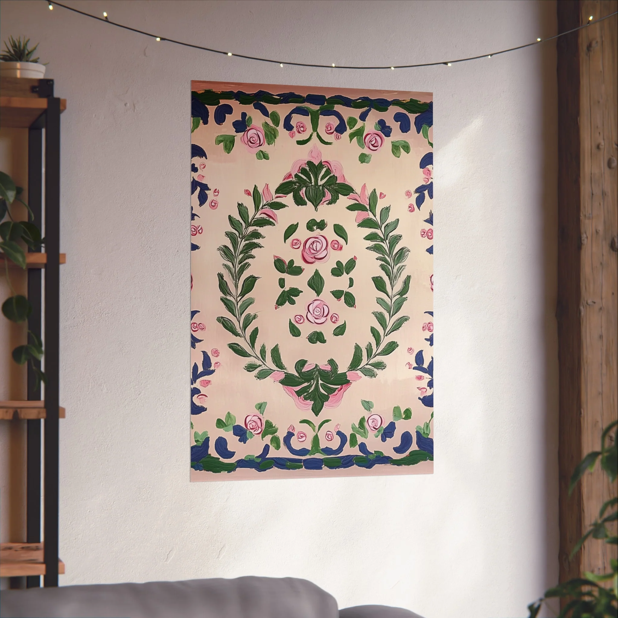 Hand-Painted Rose Garden Fine Art Poster - Image 46