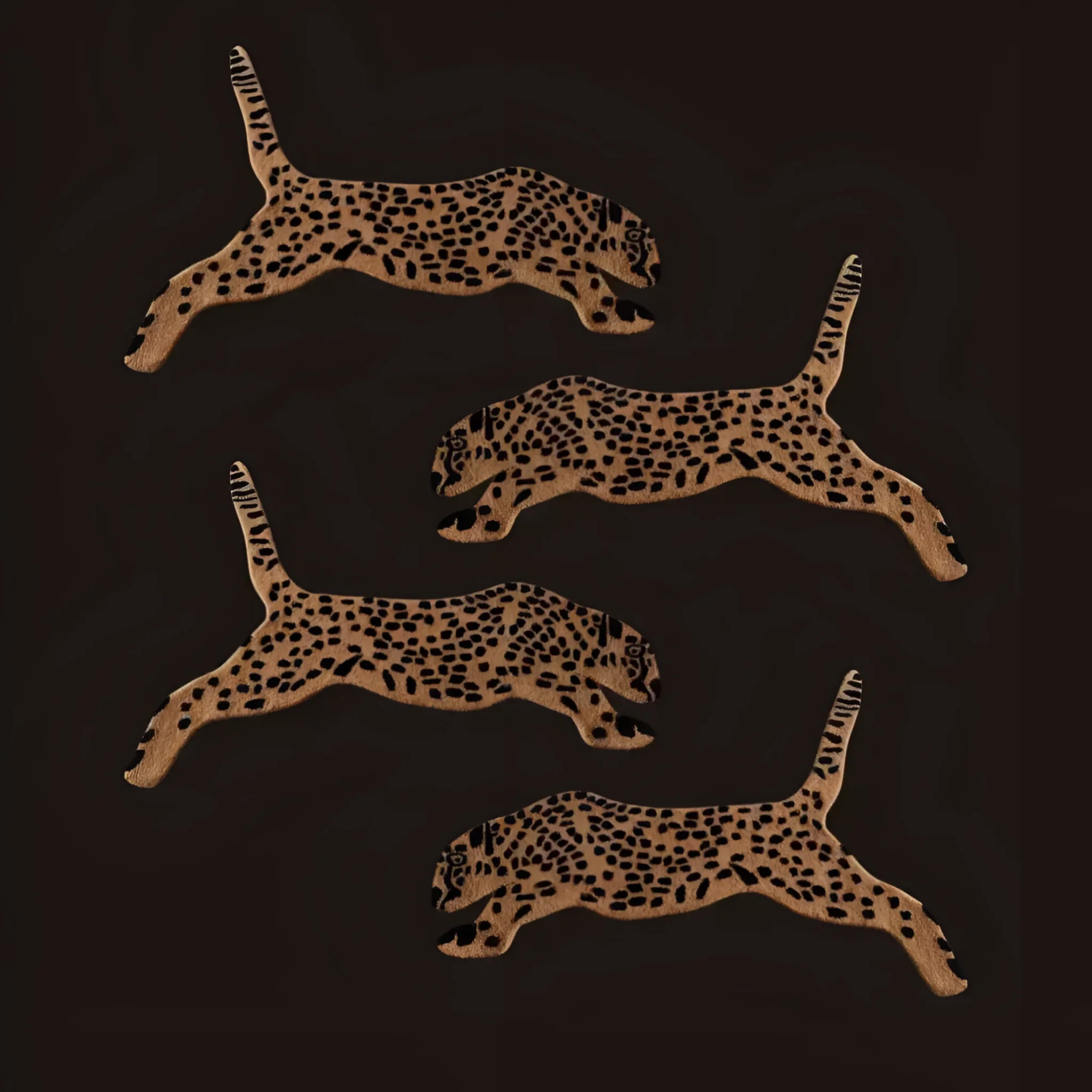 Hand Tufted Tiger Shaped Wool Rug - Image 3