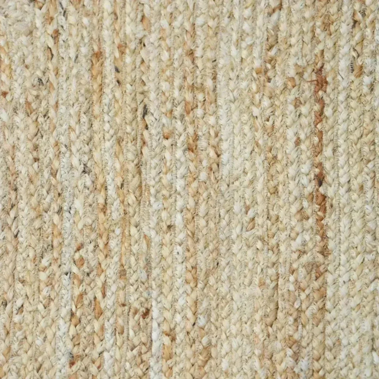 Handmade Sky Blue Scalloped Jute Rug - Image 3