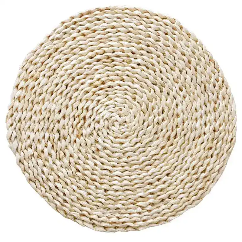 Handwoven Corn Fiber Round Placemat - Image 4
