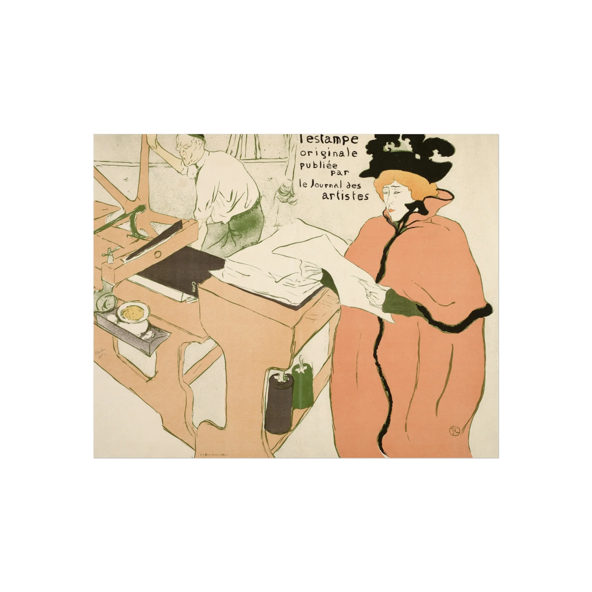 Henri de Toulouse-Lautrec - Cover for the first album of L'Estampe originale | Fine Art Poster - Image 2