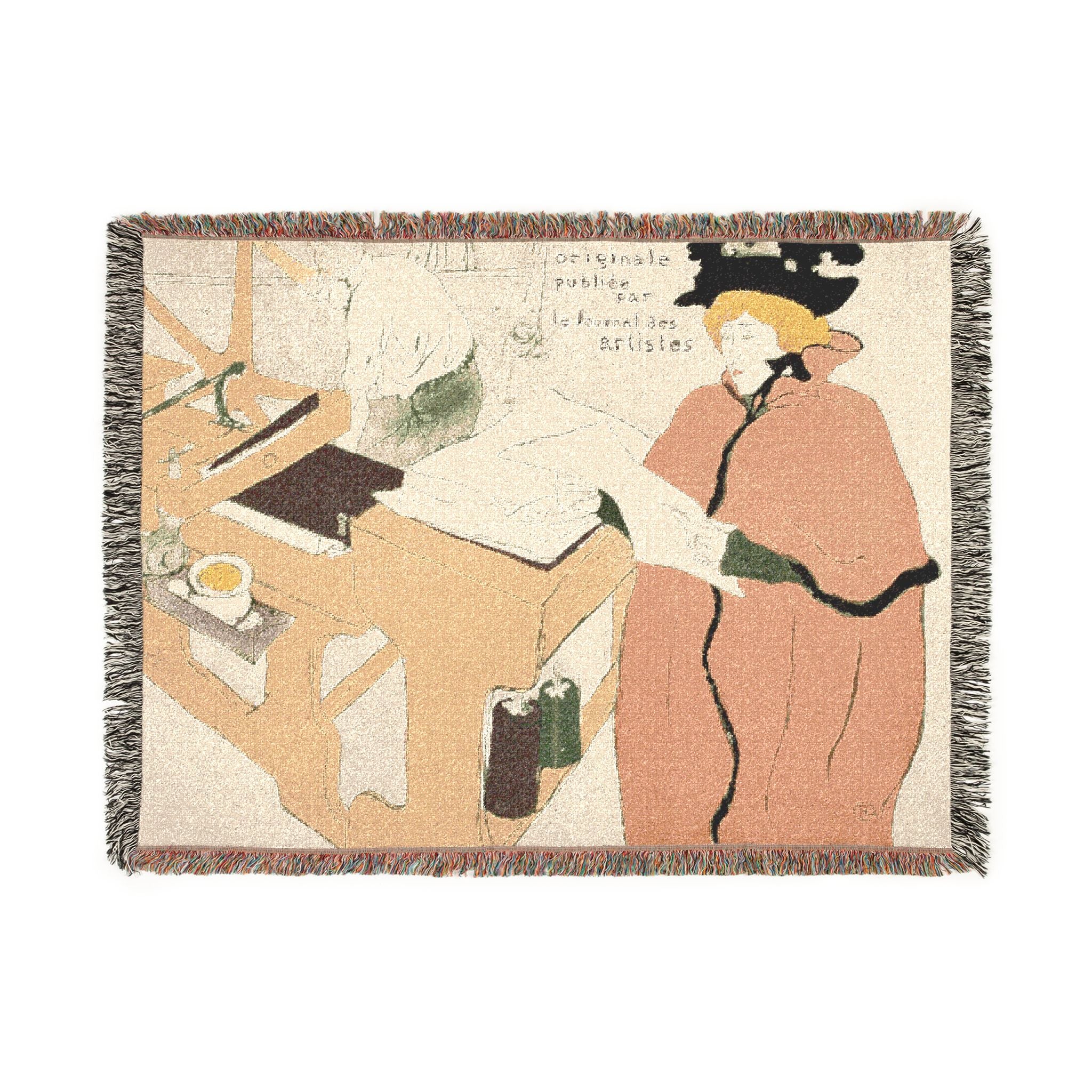 Henri de Toulouse-Lautrec - Cover for the first album of L'Estampe originale | Woven Tapestry Blanket - Image 10