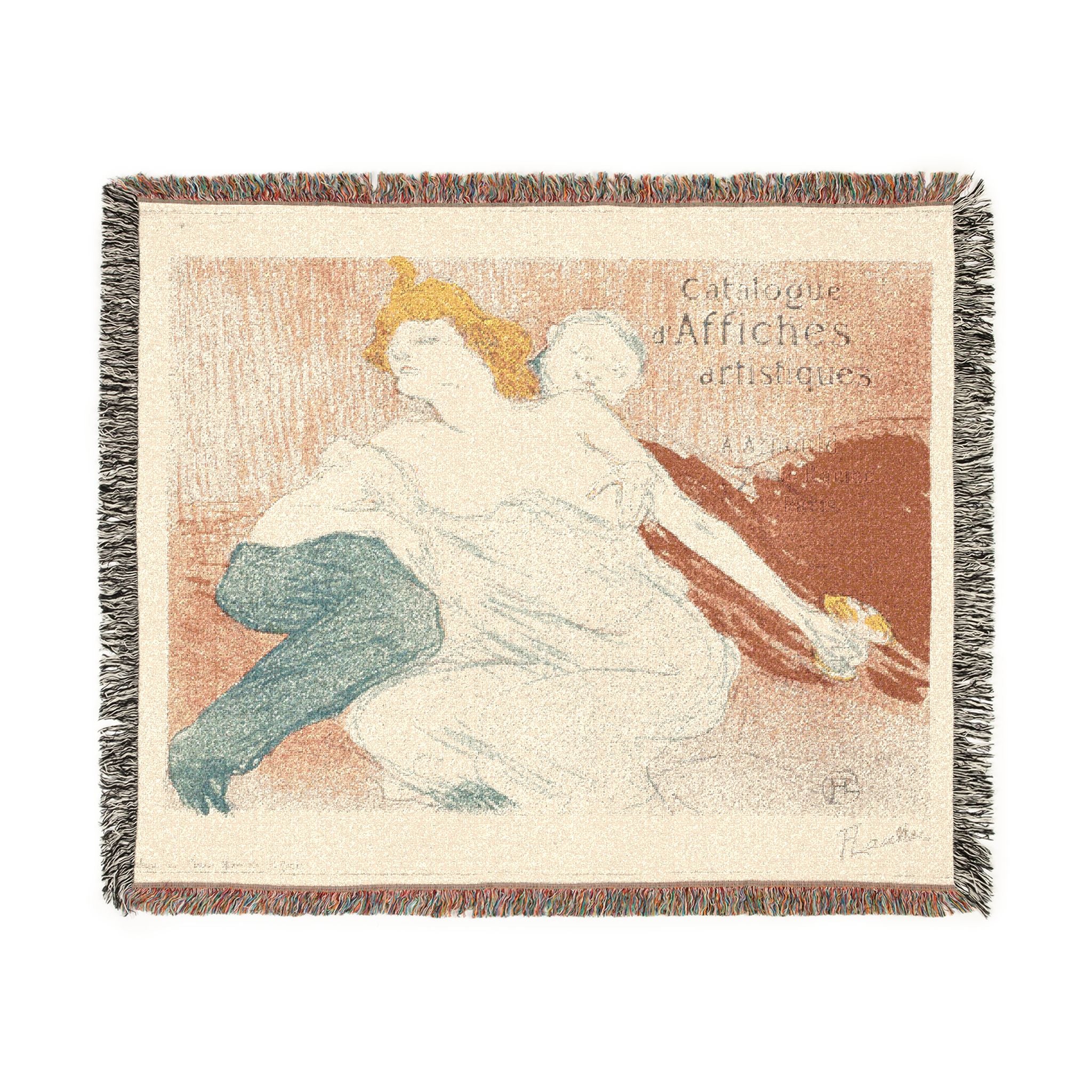 Henri de Toulouse-Lautrec - Debauchery (second plate) | Woven Tapestry Blanket - Image 7