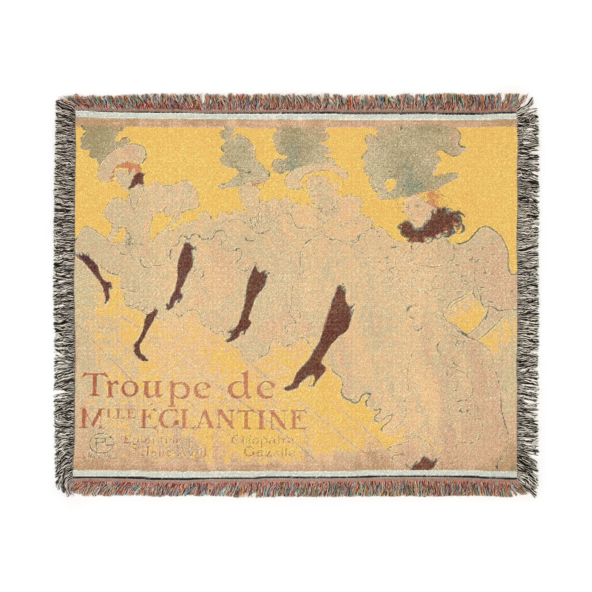 Henri de Toulouse-Lautrec - Mademoiselle Eglantine's Troupe | Woven Tapestry Blanket - Image 7