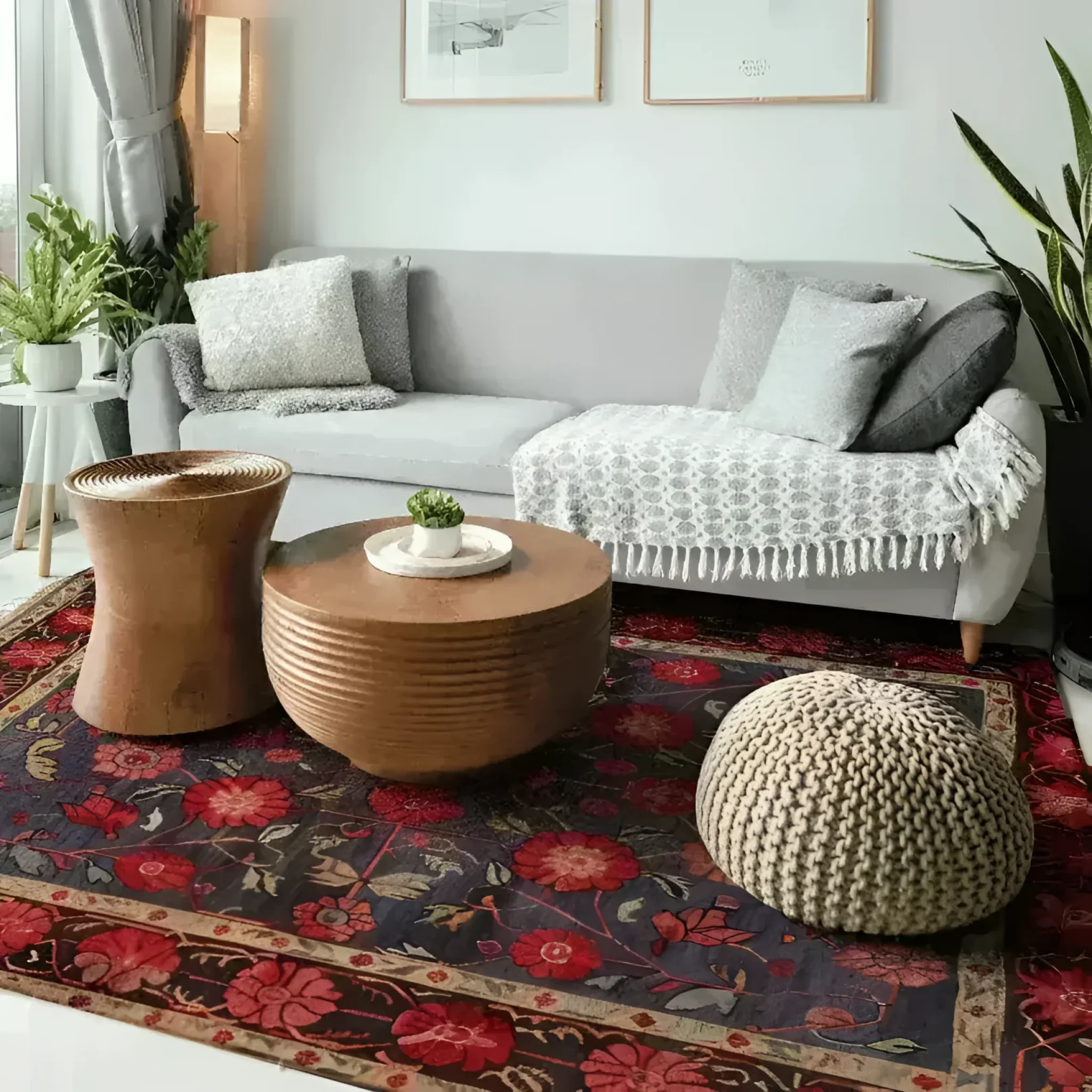 Heritage Chic Hand Knotted Area Rug - Image 3