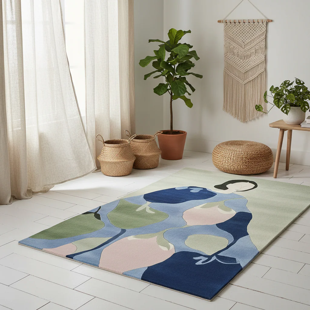 Hidden Among Blossoms Hand Tufted Rug - Image 3