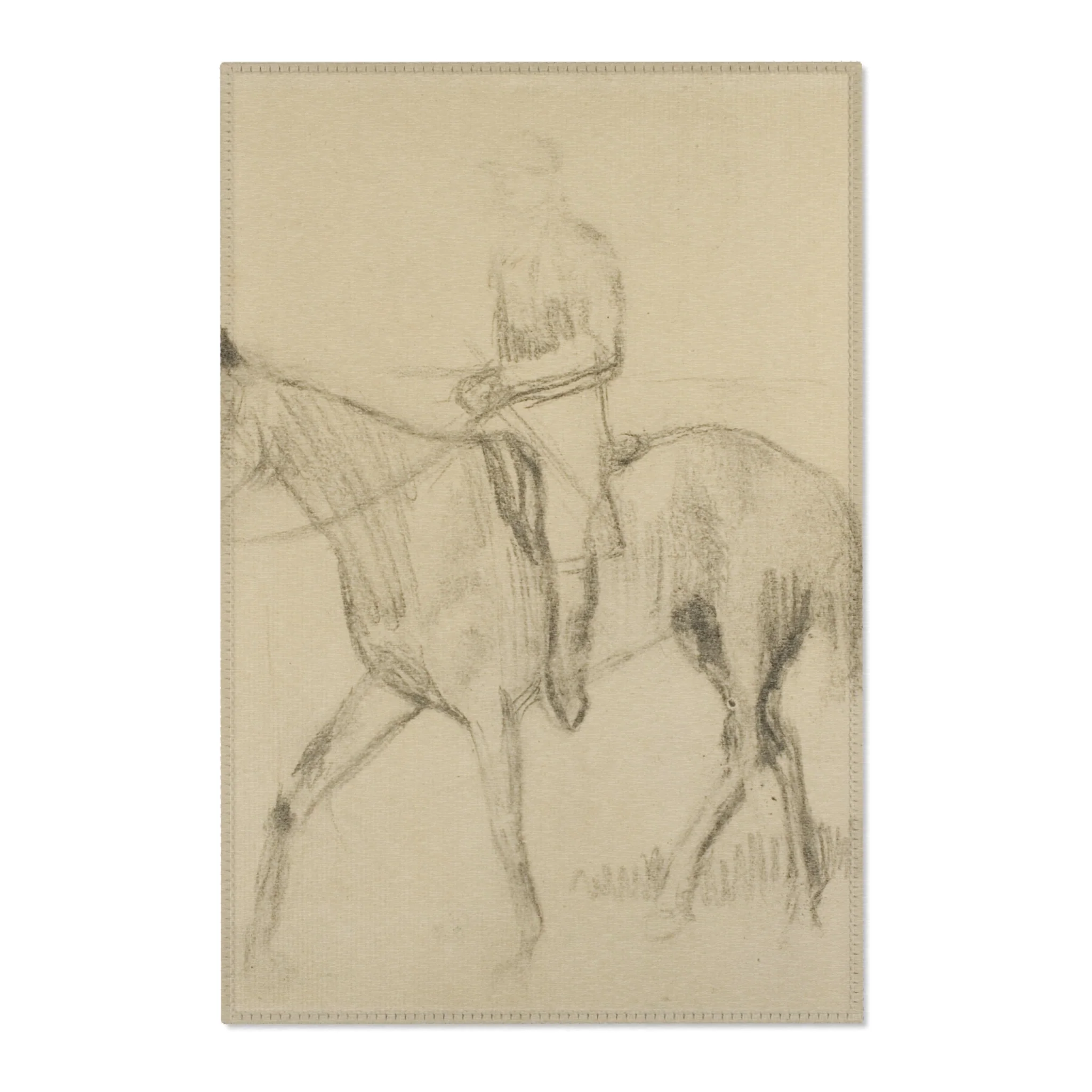 Hilaire Germain Edgar Degas - Horse and Rider | Area Rug