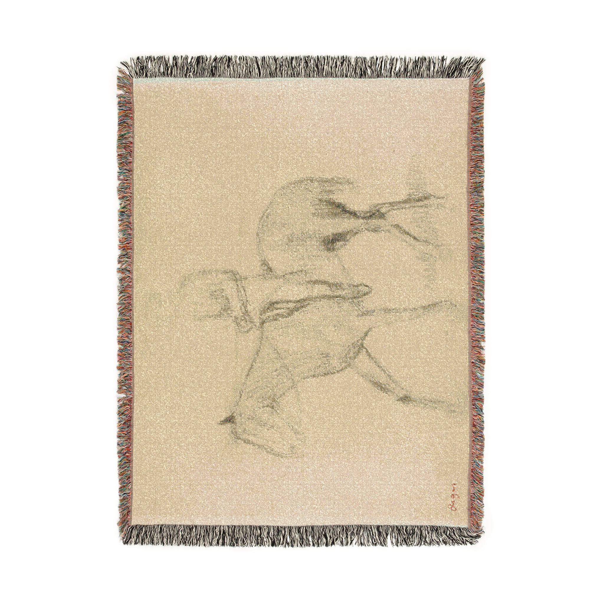 Hilaire Germain Edgar Degas - Horse and Rider | Woven Tapestry Blanket - Image 11