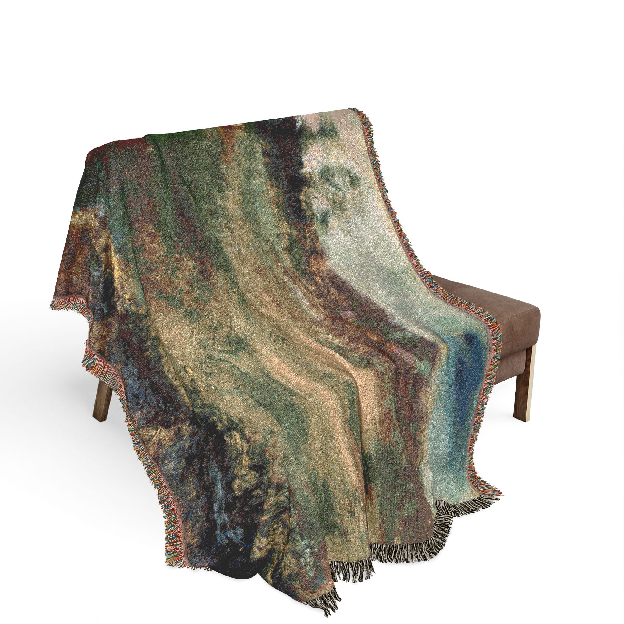 Hilaire Germain Edgar Degas - Landscape with Smokestacks | Woven Tapestry Blanket - Image 3