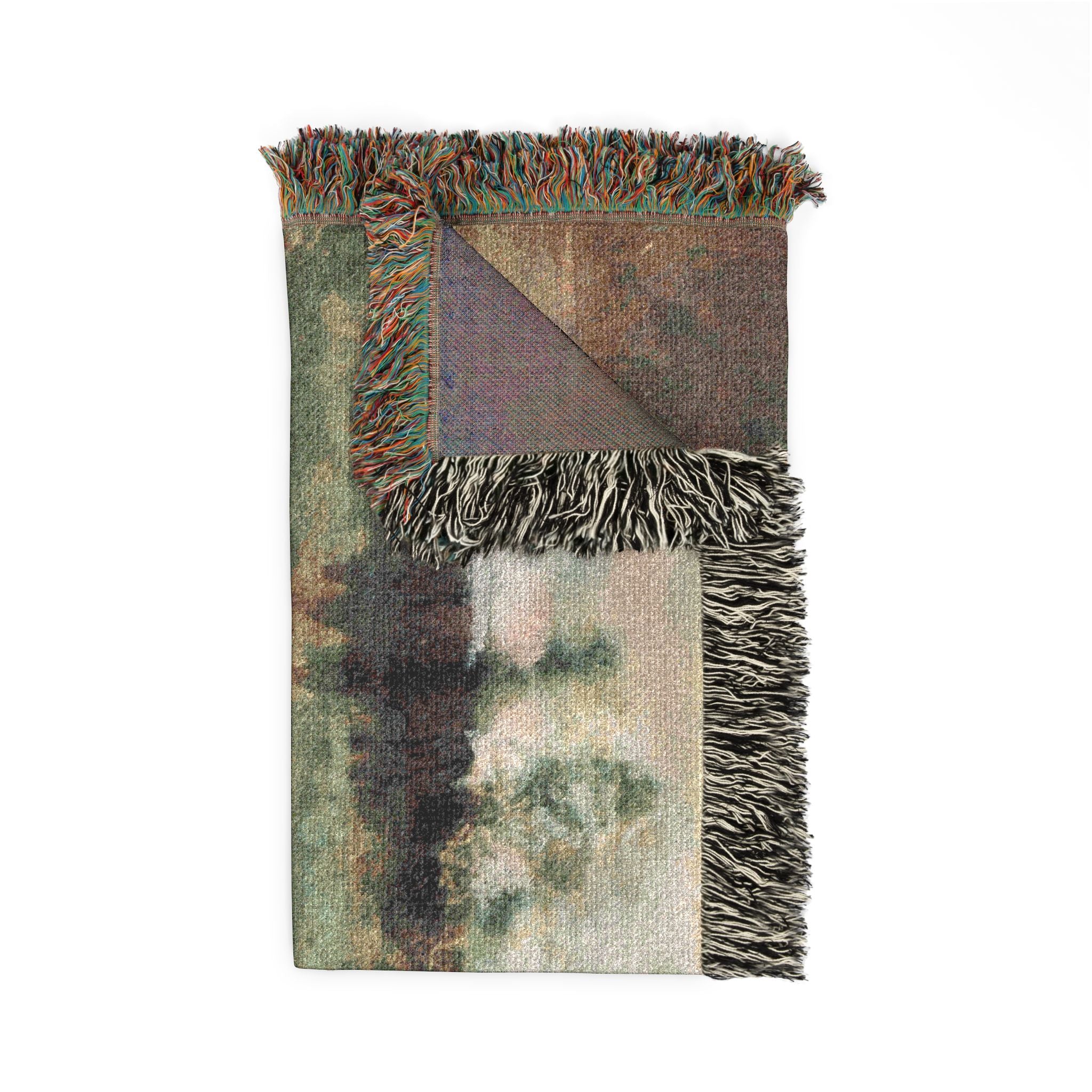 Hilaire Germain Edgar Degas - Landscape with Smokestacks | Woven Tapestry Blanket - Image 5