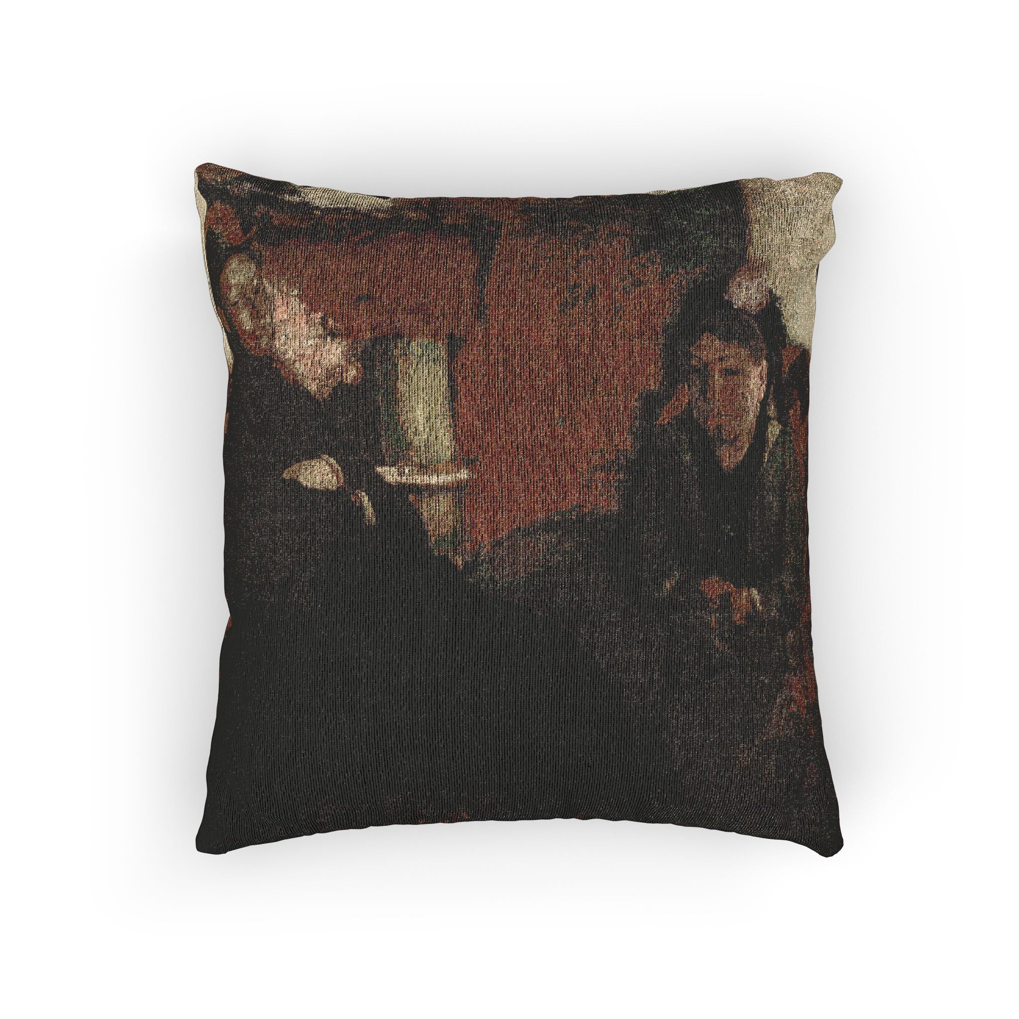 Hilaire Germain Edgar Degas - Portrait of Mme Lisle and Mme Loubens | Woven Pillow - Image 3