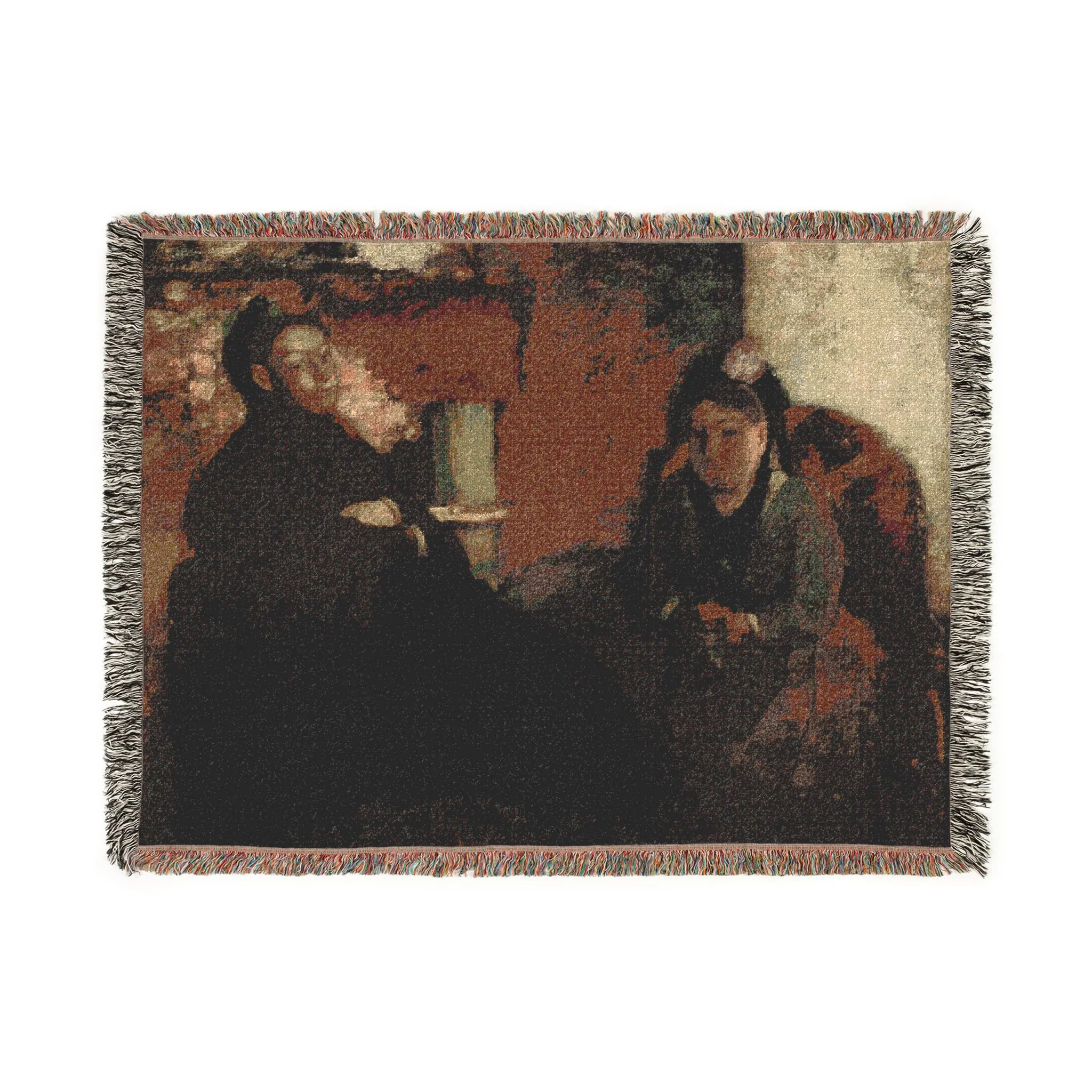 Hilaire Germain Edgar Degas - Portrait of Mme Lisle and Mme Loubens | Woven Tapestry Blanket - Image 10