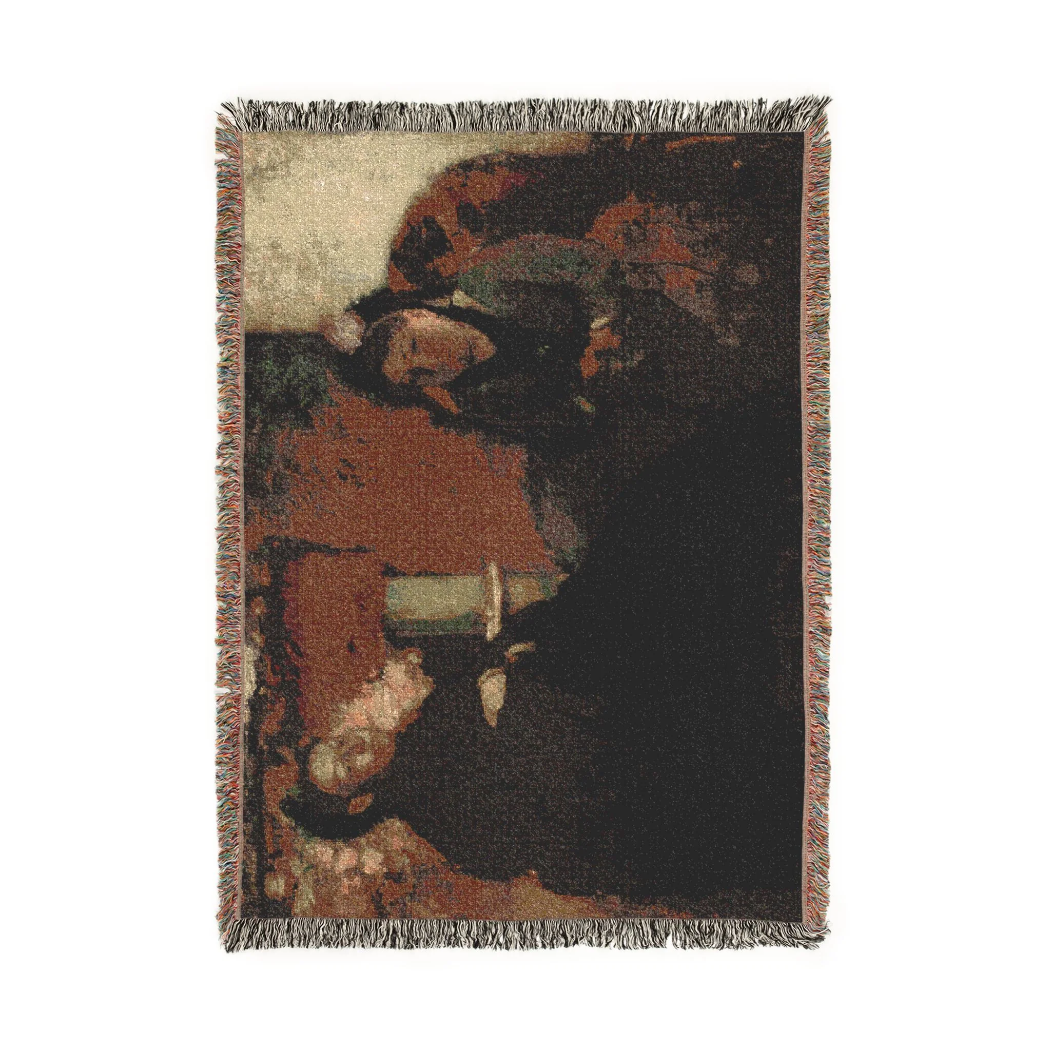 Hilaire Germain Edgar Degas - Portrait of Mme Lisle and Mme Loubens | Woven Tapestry Blanket - Image 6