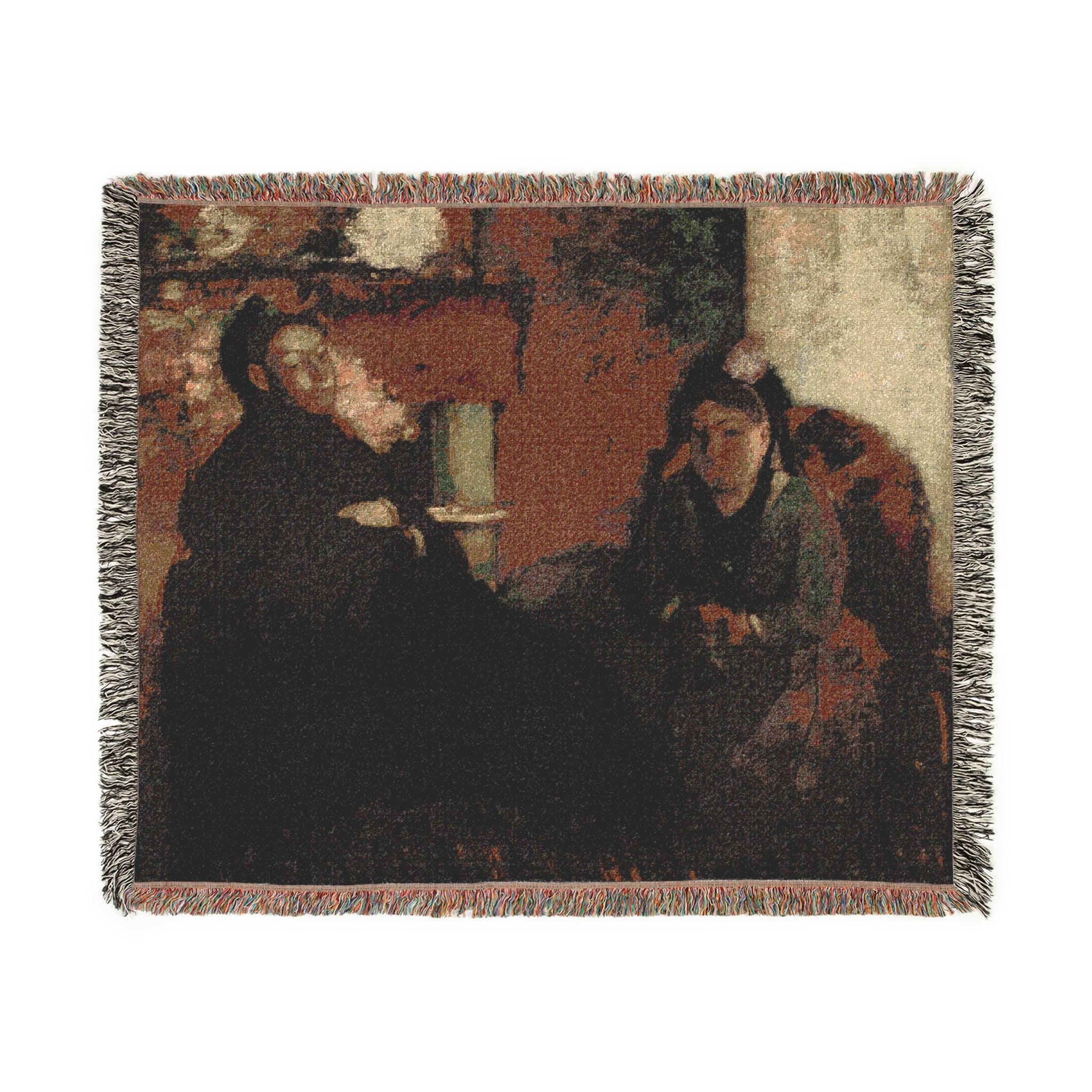 Hilaire Germain Edgar Degas - Portrait of Mme Lisle and Mme Loubens | Woven Tapestry Blanket - Image 7