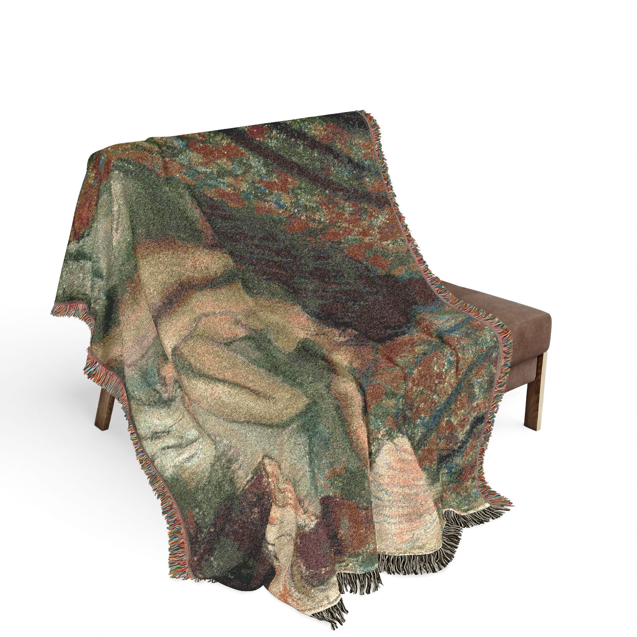 Hilaire Germain Edgar Degas - Retiring | Woven Tapestry Blanket - Image 3