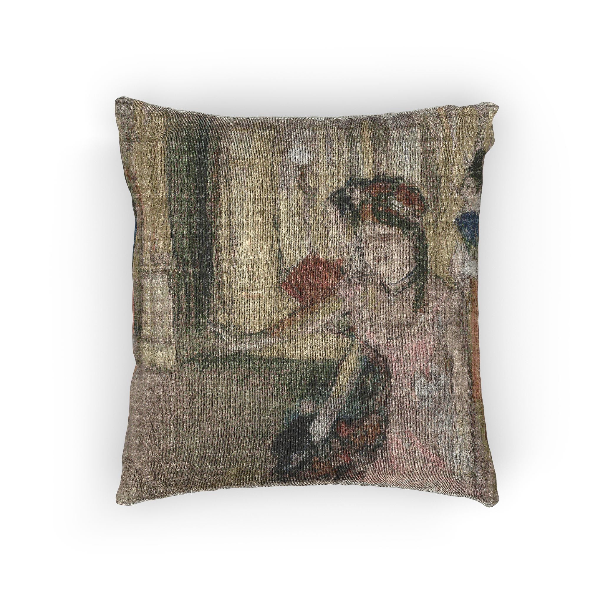 Hilaire Germain Edgar Degas - Singers on the Stage | Woven Pillow - Image 3