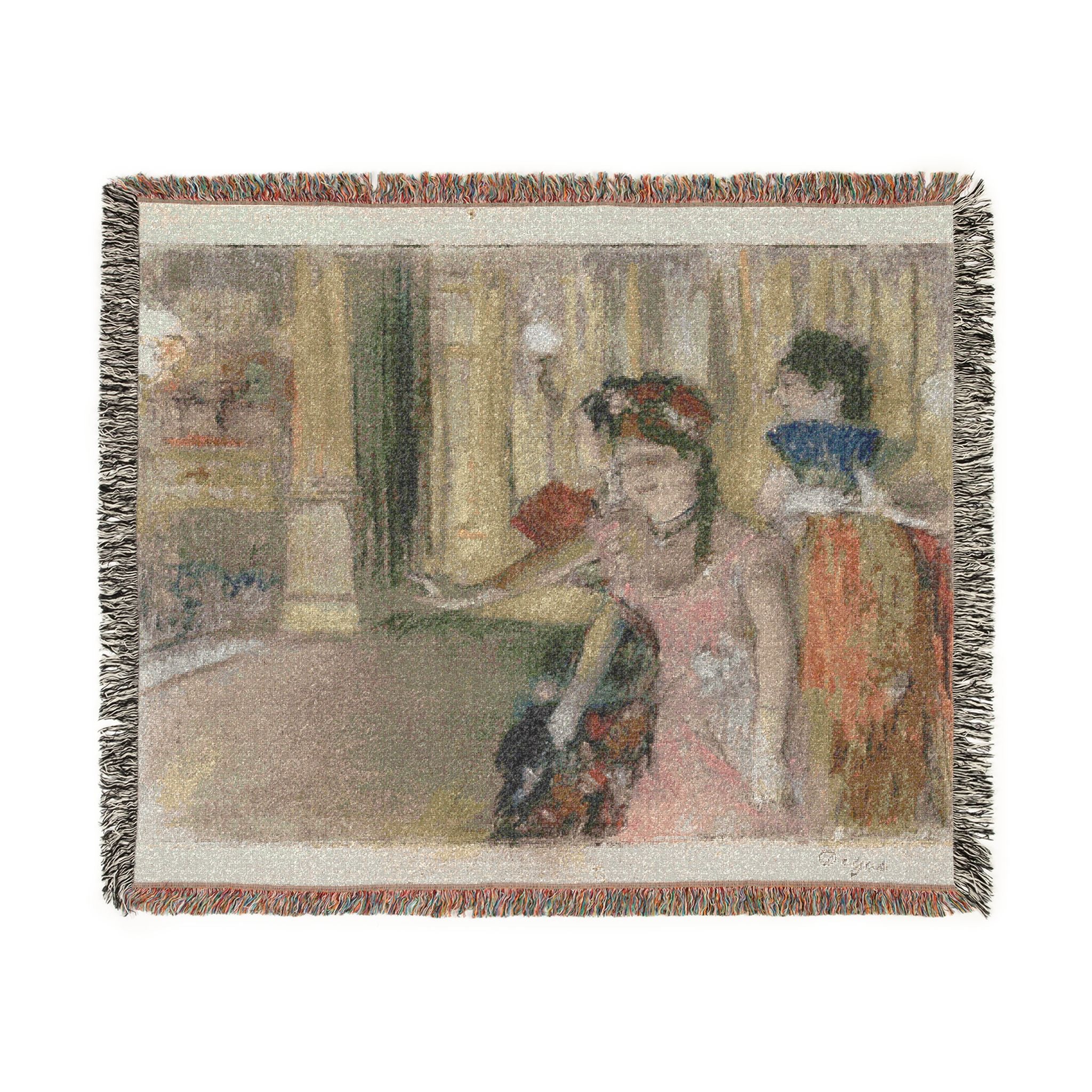Hilaire Germain Edgar Degas - Singers on the Stage | Woven Tapestry Blanket - Image 2