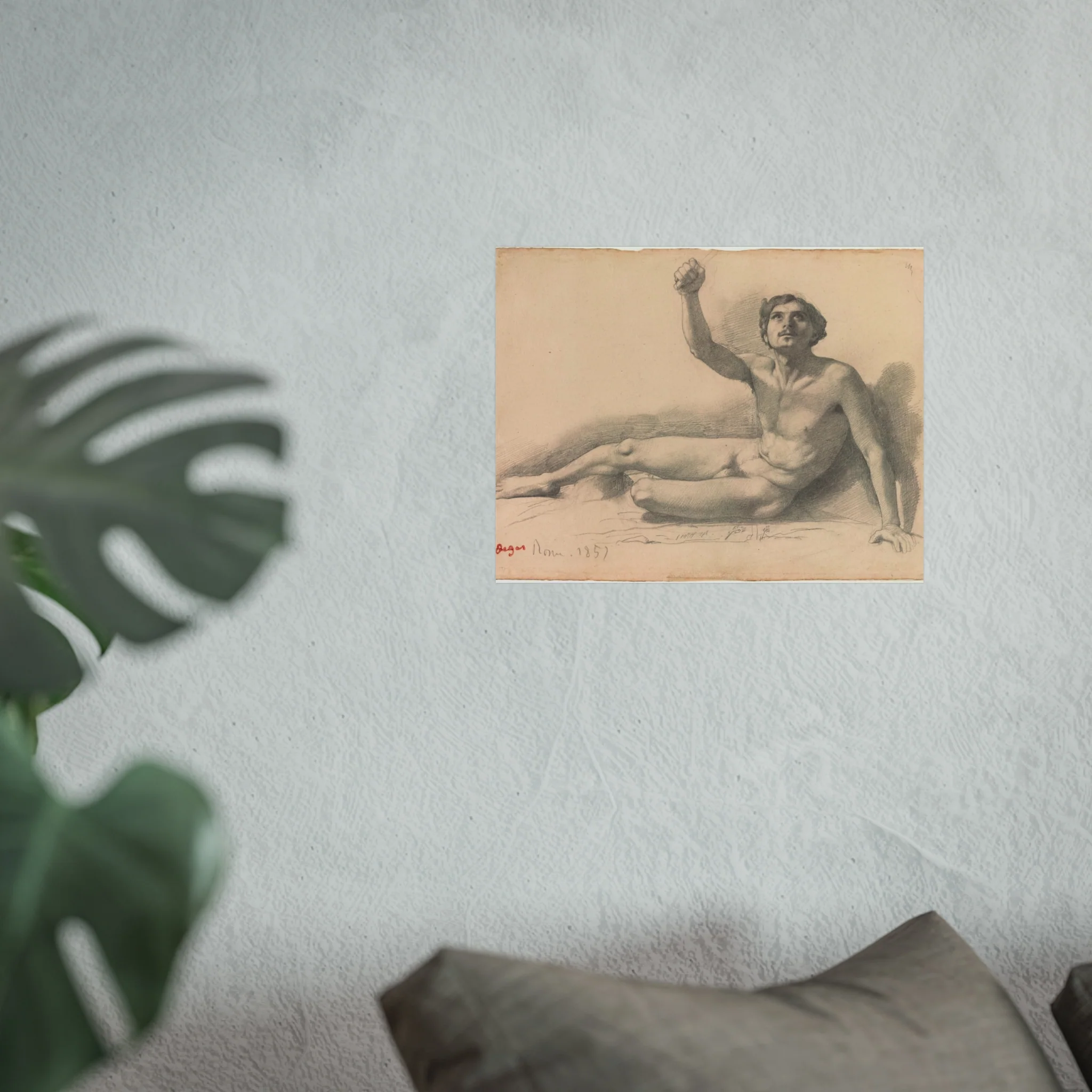 Hilaire Germain Edgar Degas - Study of a Male Nude | Fine Art Poster - Image 5