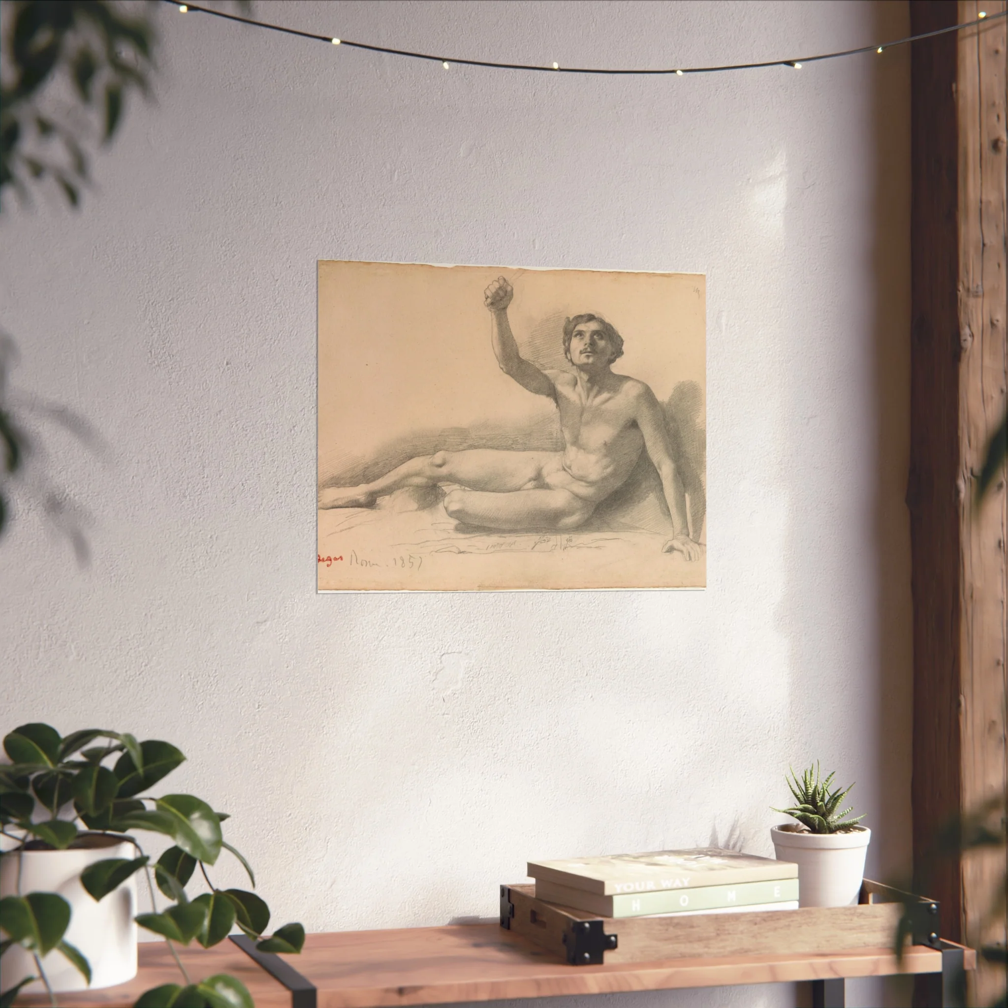 Hilaire Germain Edgar Degas - Study of a Male Nude | Fine Art Poster - Image 8