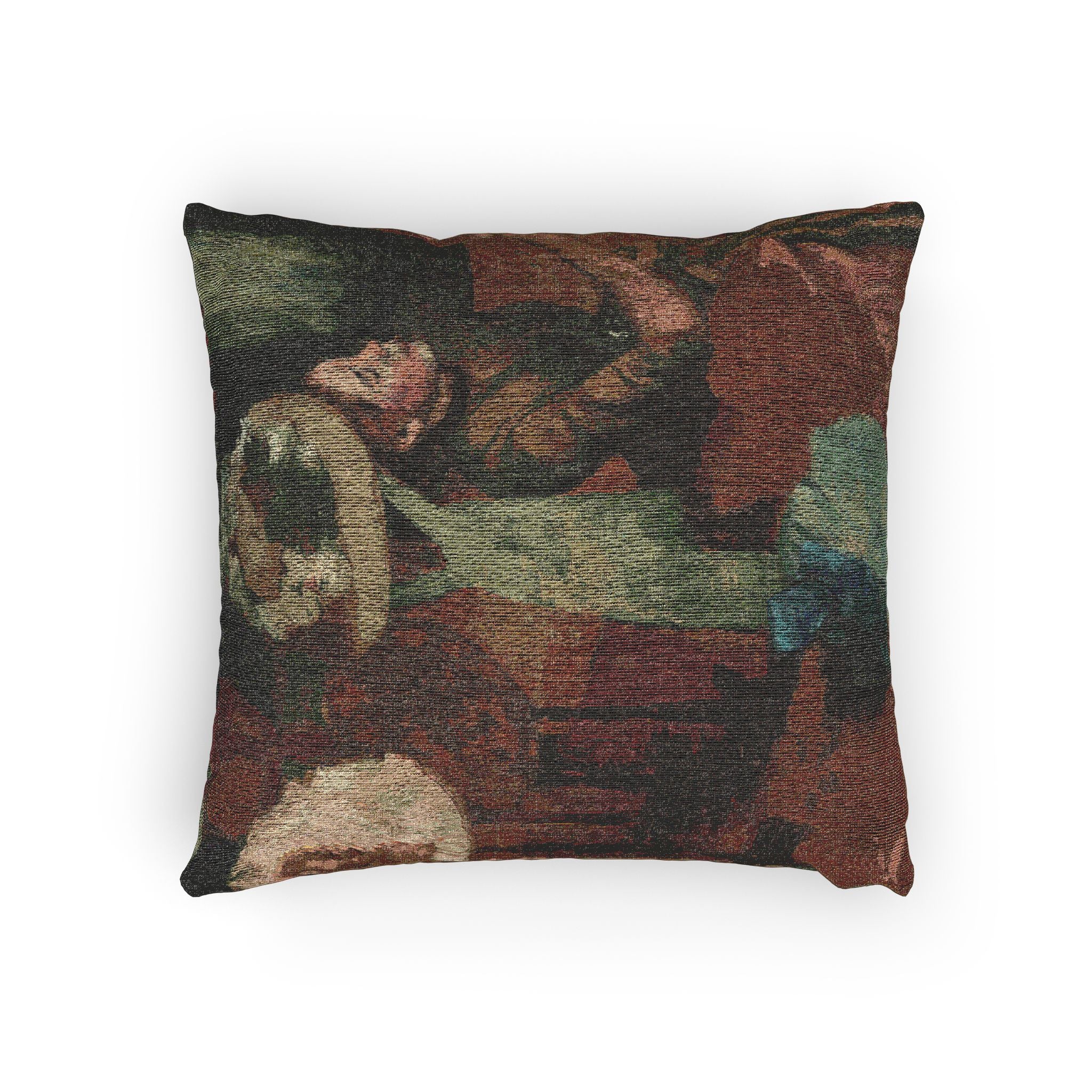 Hilaire Germain Edgar Degas - The Millinery Shop | Woven Pillow - Image 4