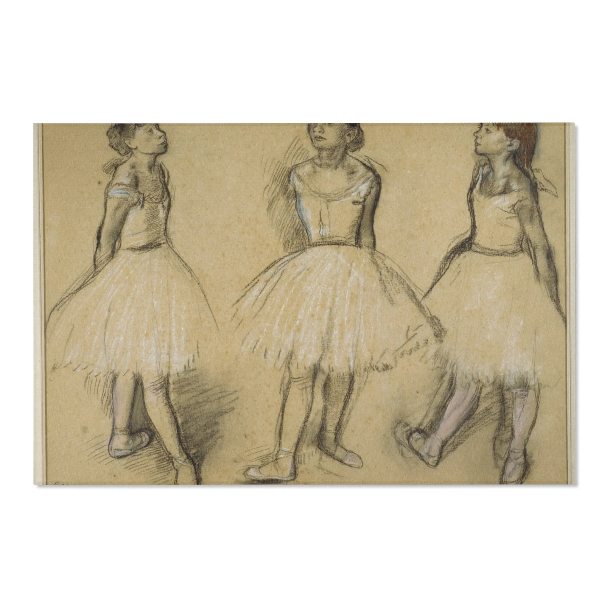Hilaire Germain Edgar Degas - Three Studies of a Dancer in Fourth Position | Area Rug - Image 6