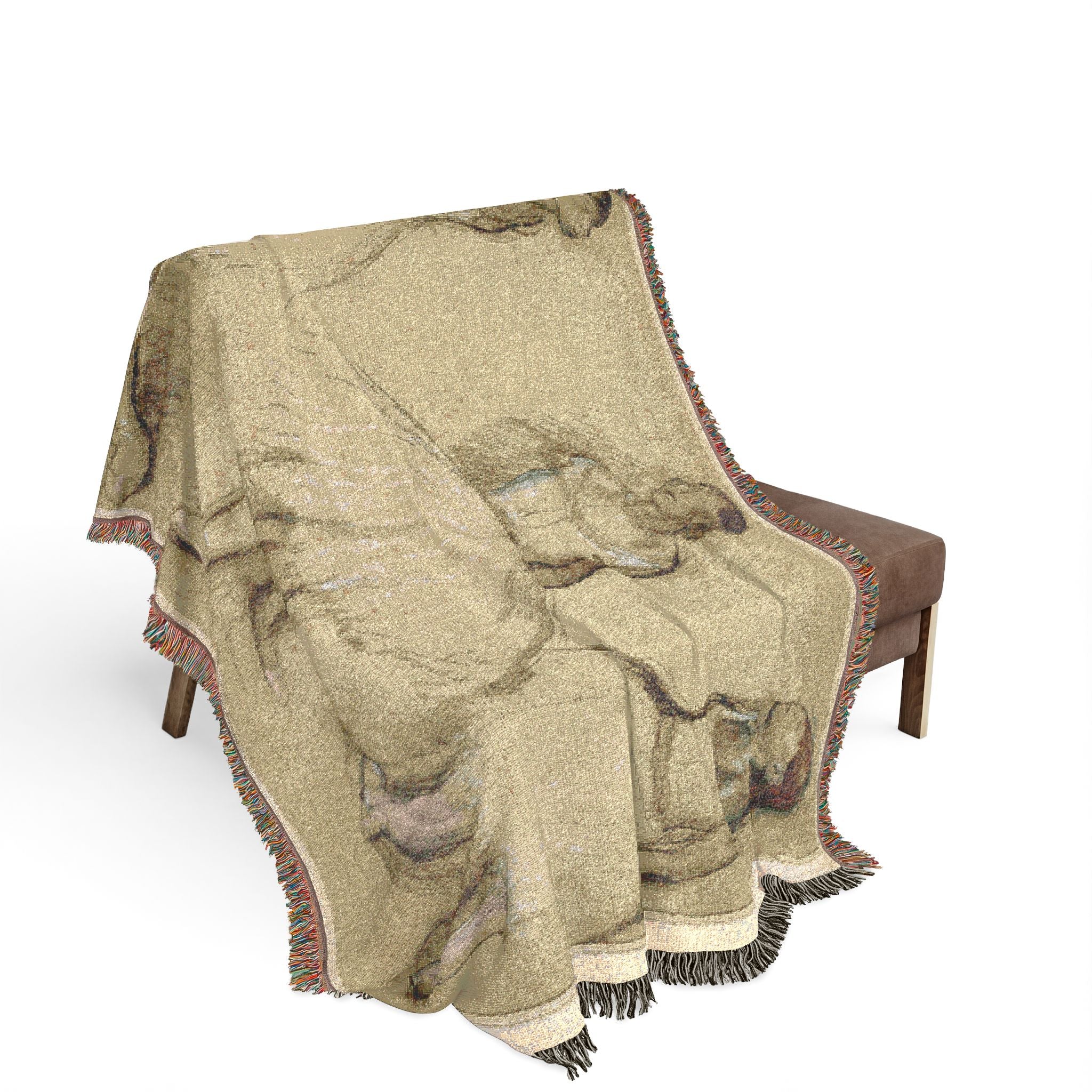 Hilaire Germain Edgar Degas - Three Studies of a Dancer in Fourth Position | Woven Tapestry Blanket - Image 3