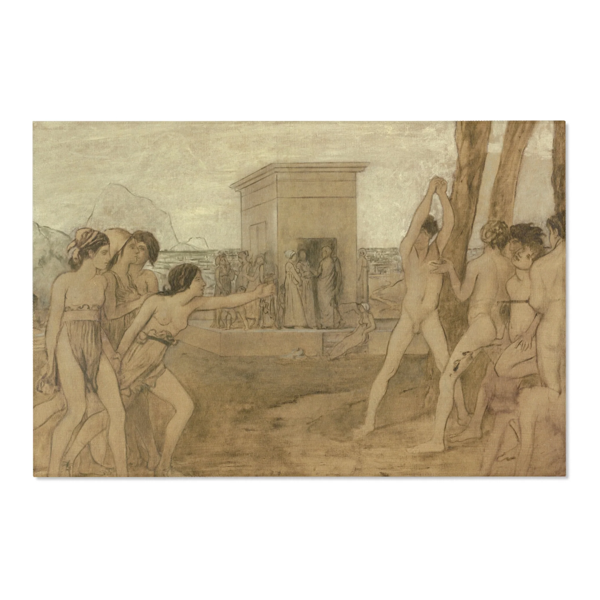Hilaire Germain Edgar Degas - Young Spartan Girls Challenging Boys | Area Rug - Image 6