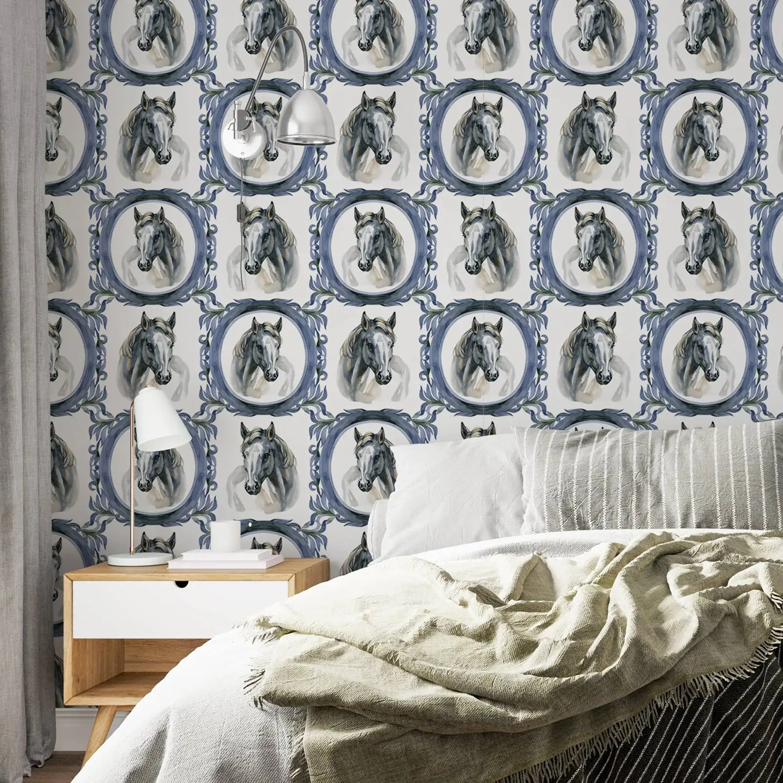 Horse Toile Wallpaper - Image 3