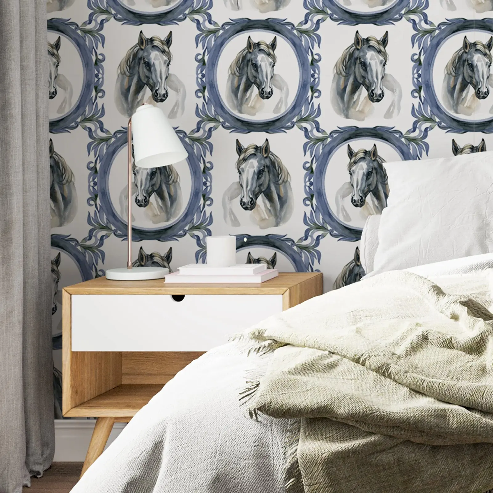 Horse Toile Wallpaper - Image 4