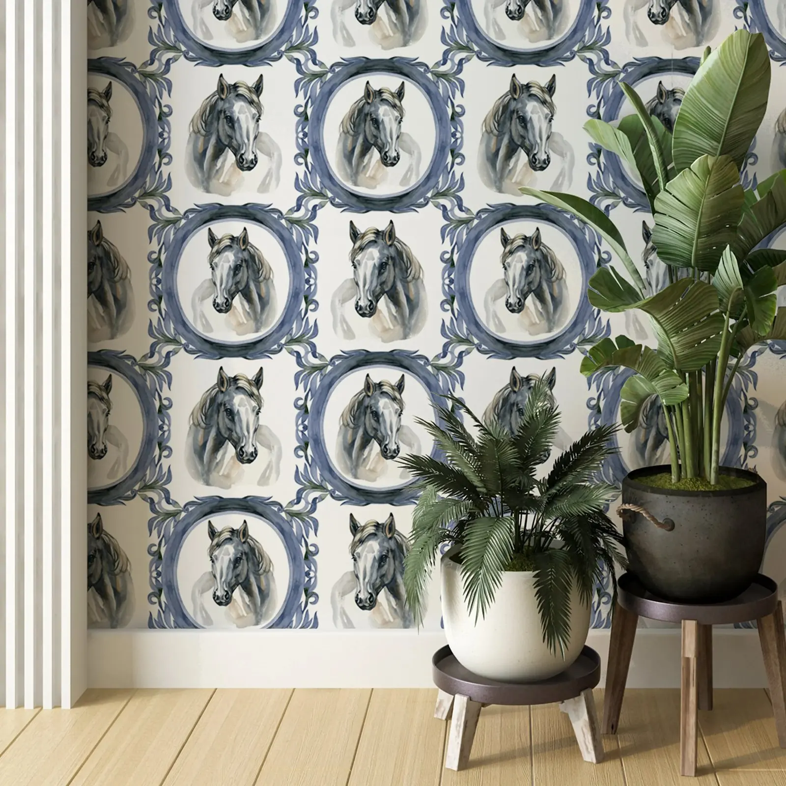 Horse Toile Wallpaper - Image 5