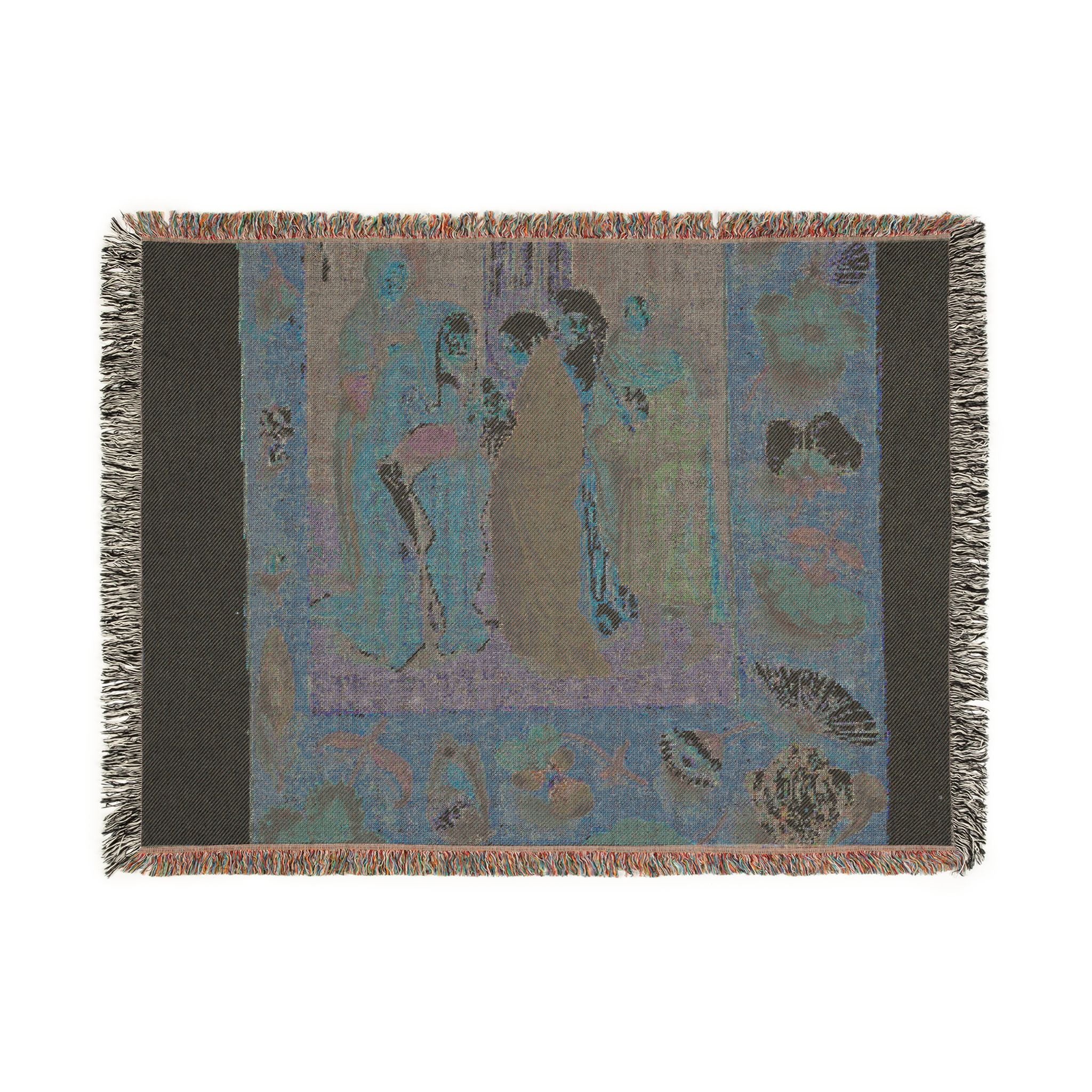 Hours of Queen Isabella the Catholic, Queen of Spain: Fol. 141v, Presentation in the Temple Woven Throw Blanket - Image 7