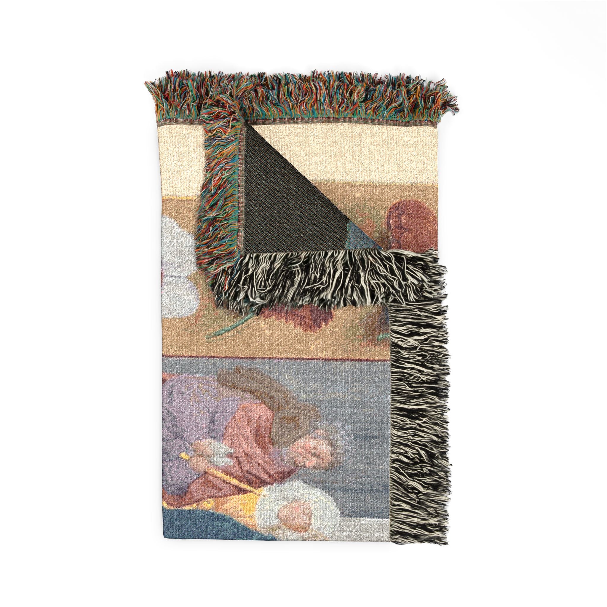 Hours of Queen Isabella the Catholic, Queen of Spain: Fol. 141v, Presentation in the Temple Woven Throw Blanket - Image 8