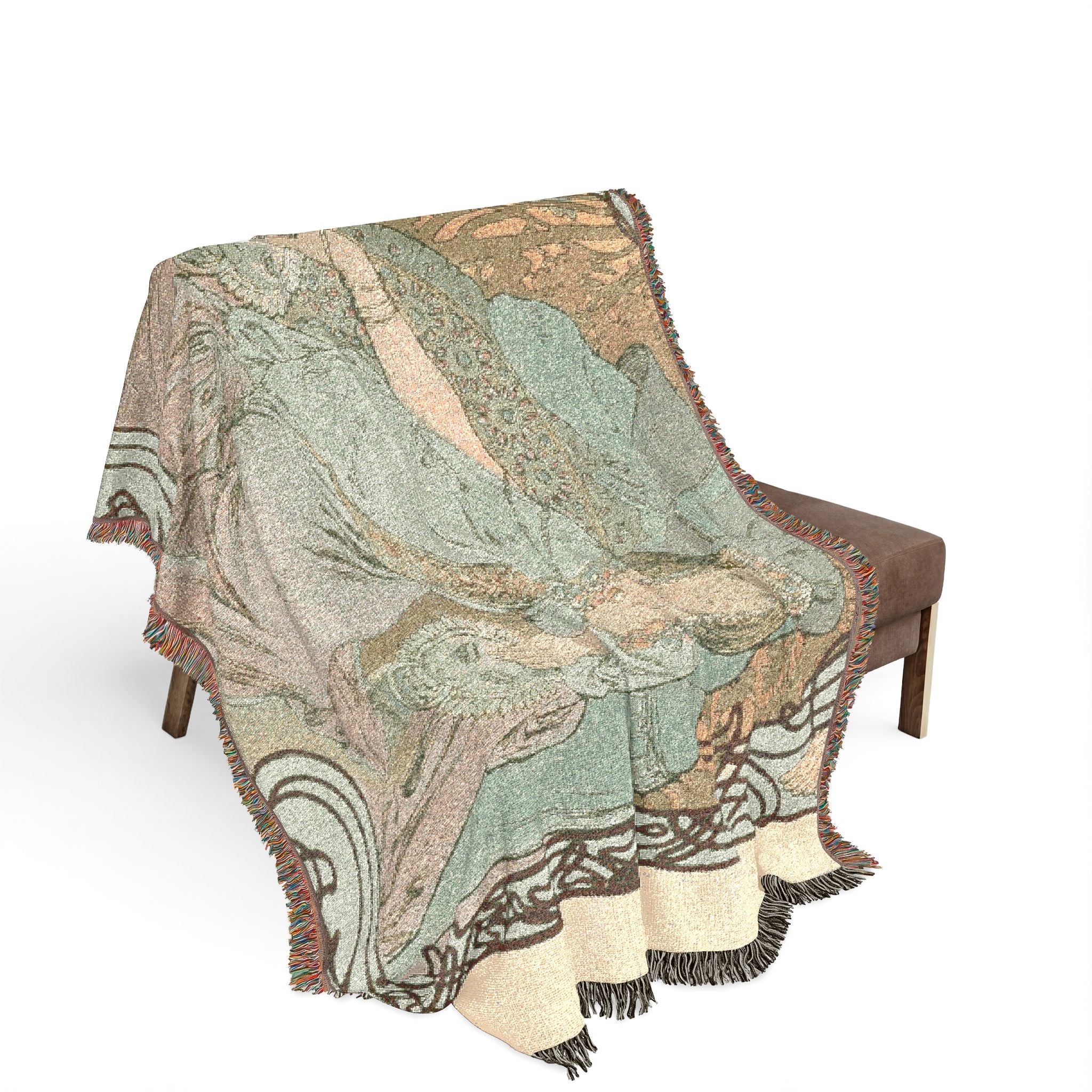 ilsee-princesse-de-tripoli-alphonse-mucha | Woven Tapestry Blanket - Image 3