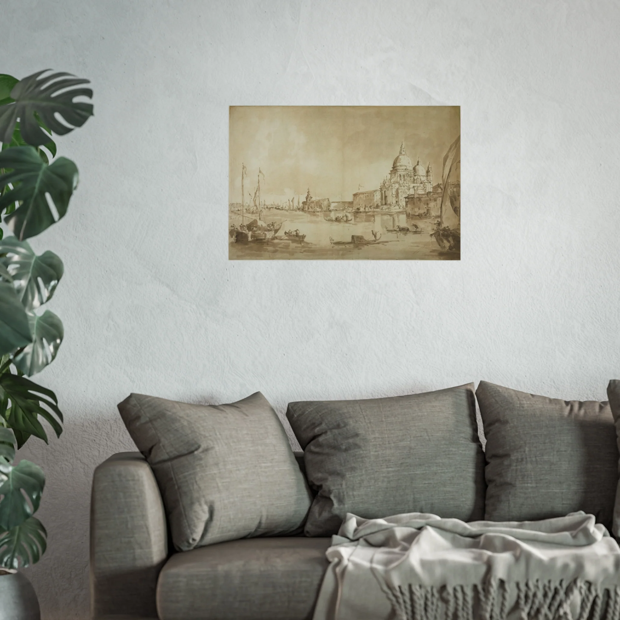 Imitator of Francesco Guardi - Bacino di San Marco with the Dogana del Mare and Santa Maria della Salute | Fine Art Poster - Image 11