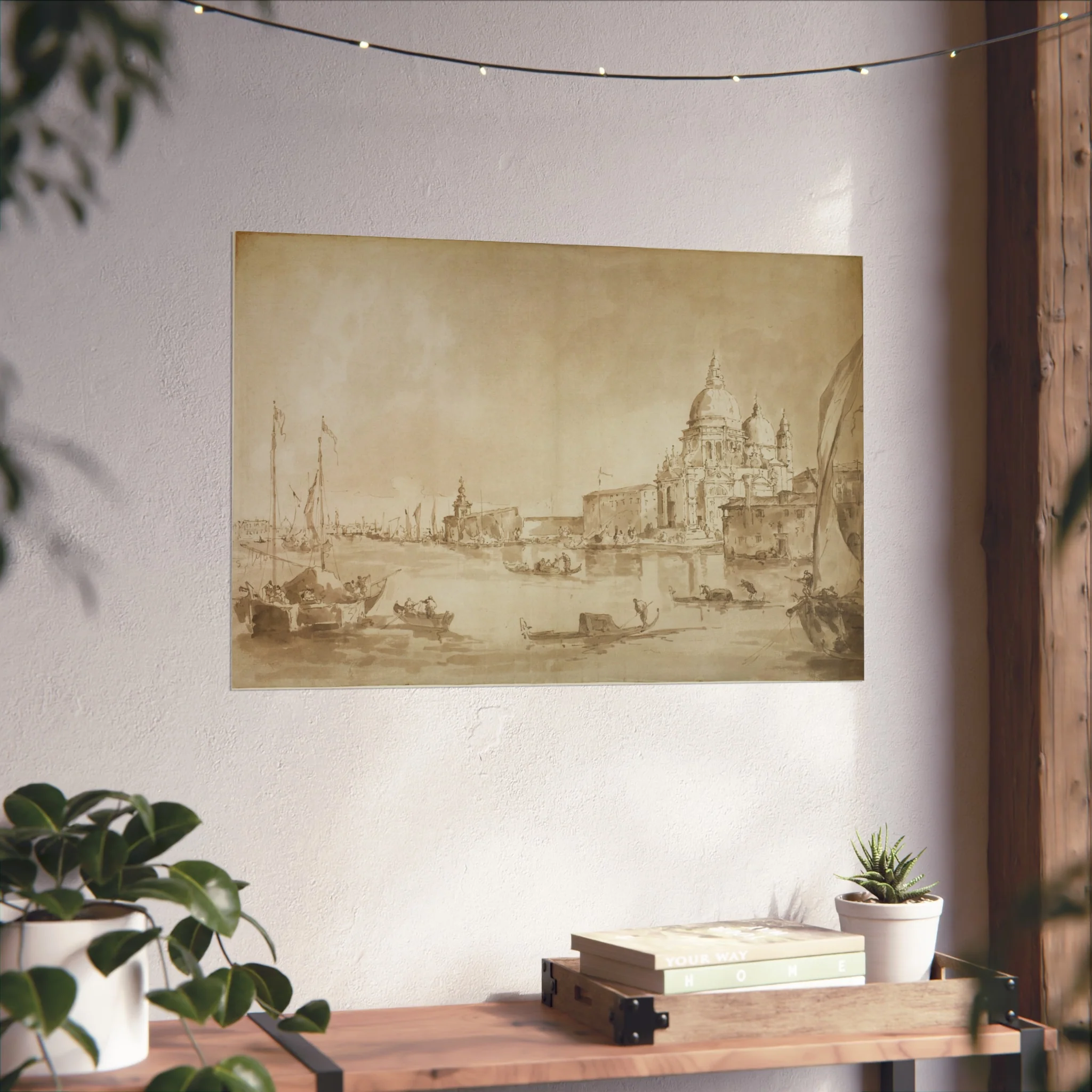 Imitator of Francesco Guardi - Bacino di San Marco with the Dogana del Mare and Santa Maria della Salute | Fine Art Poster - Image 12