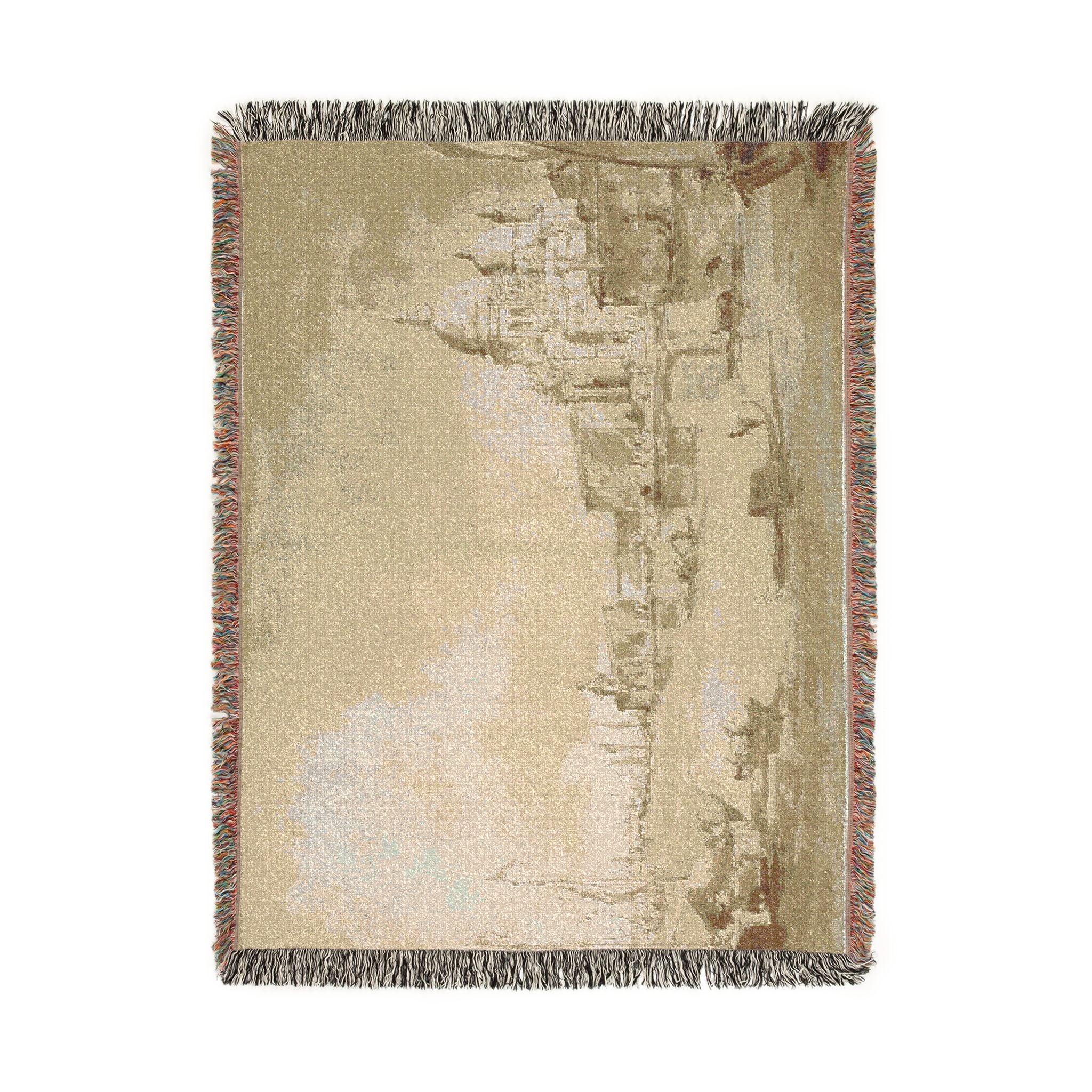 Imitator of Francesco Guardi - Bacino di San Marco with the Dogana del Mare and Santa Maria della Salute | Woven Tapestry Blanket - Image 11
