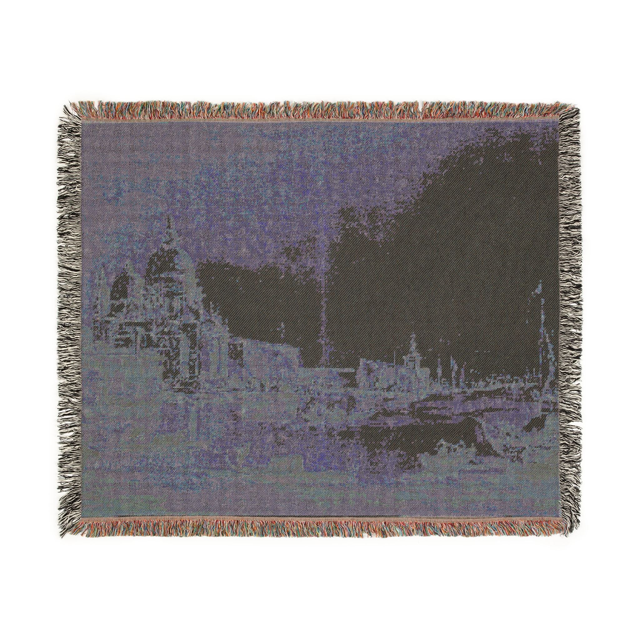 Imitator of Francesco Guardi - Bacino di San Marco with the Dogana del Mare and Santa Maria della Salute | Woven Tapestry Blanket - Image 8
