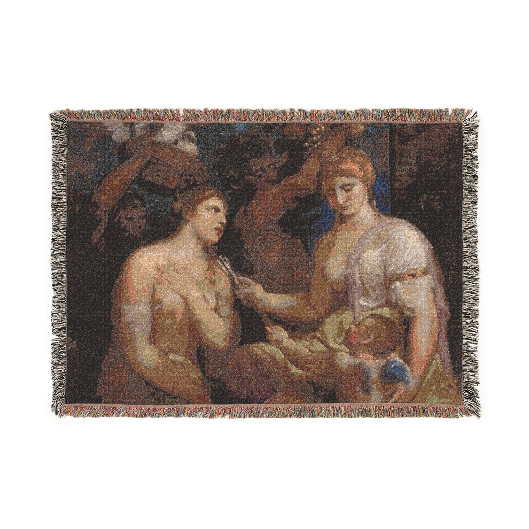 Imitator of Titian - Allegory of Venus and Cupid | Woven Tapestry Blanket