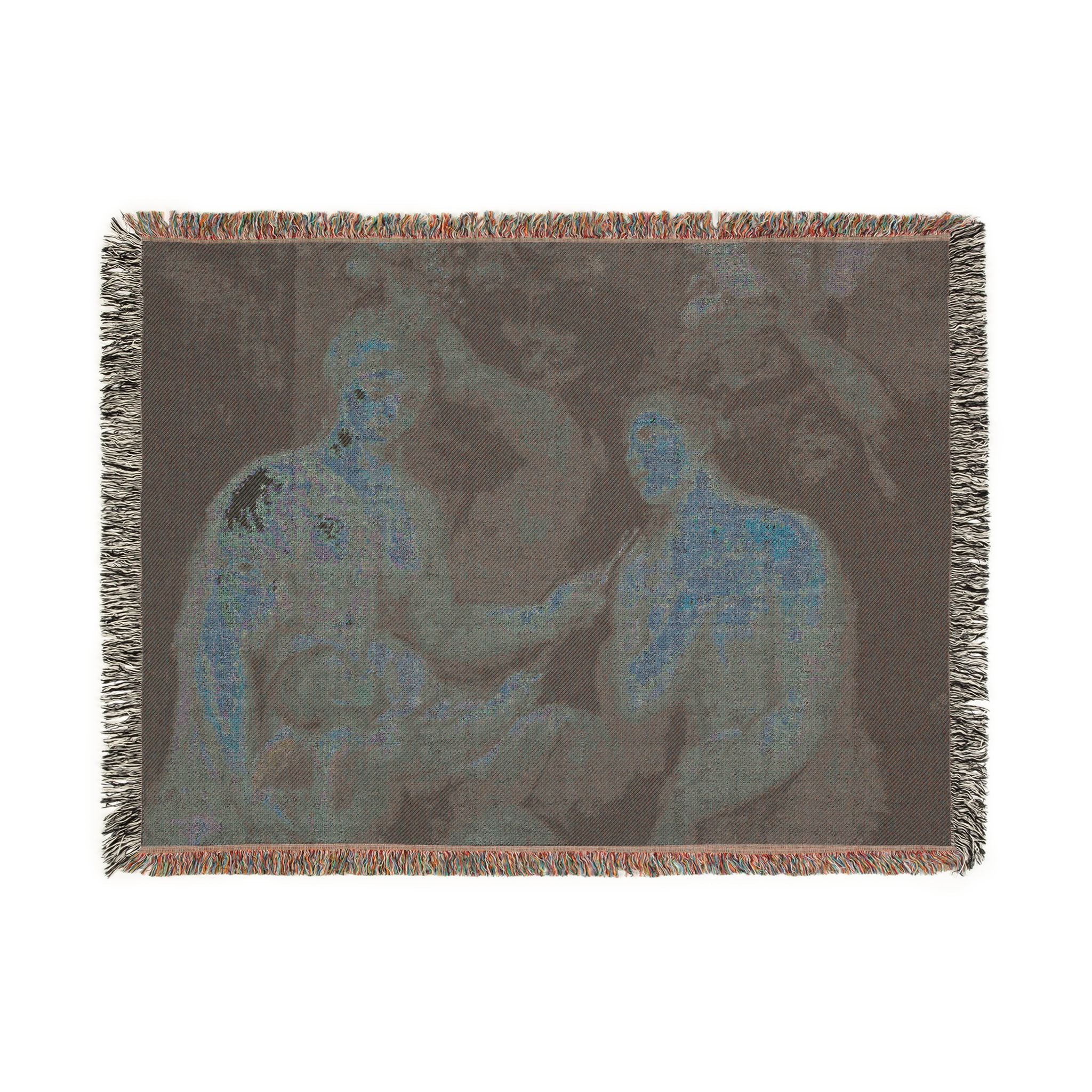 Imitator of Titian - Allegory of Venus and Cupid | Woven Tapestry Blanket - Image 12