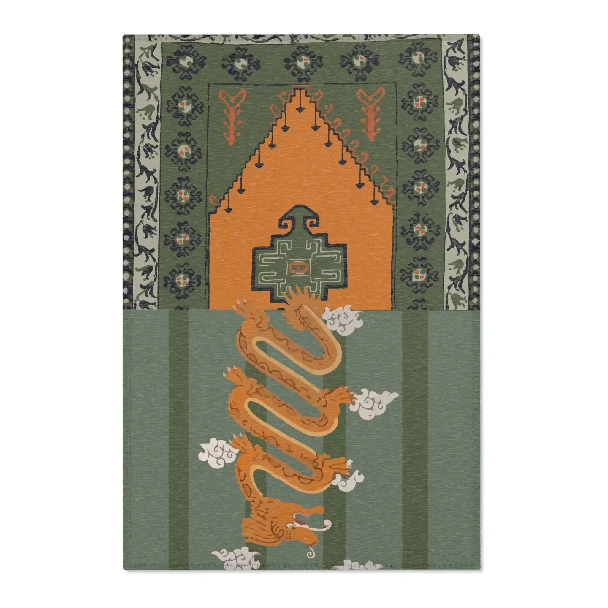 Imperial Flame Dragon Accent Rug - Image 2