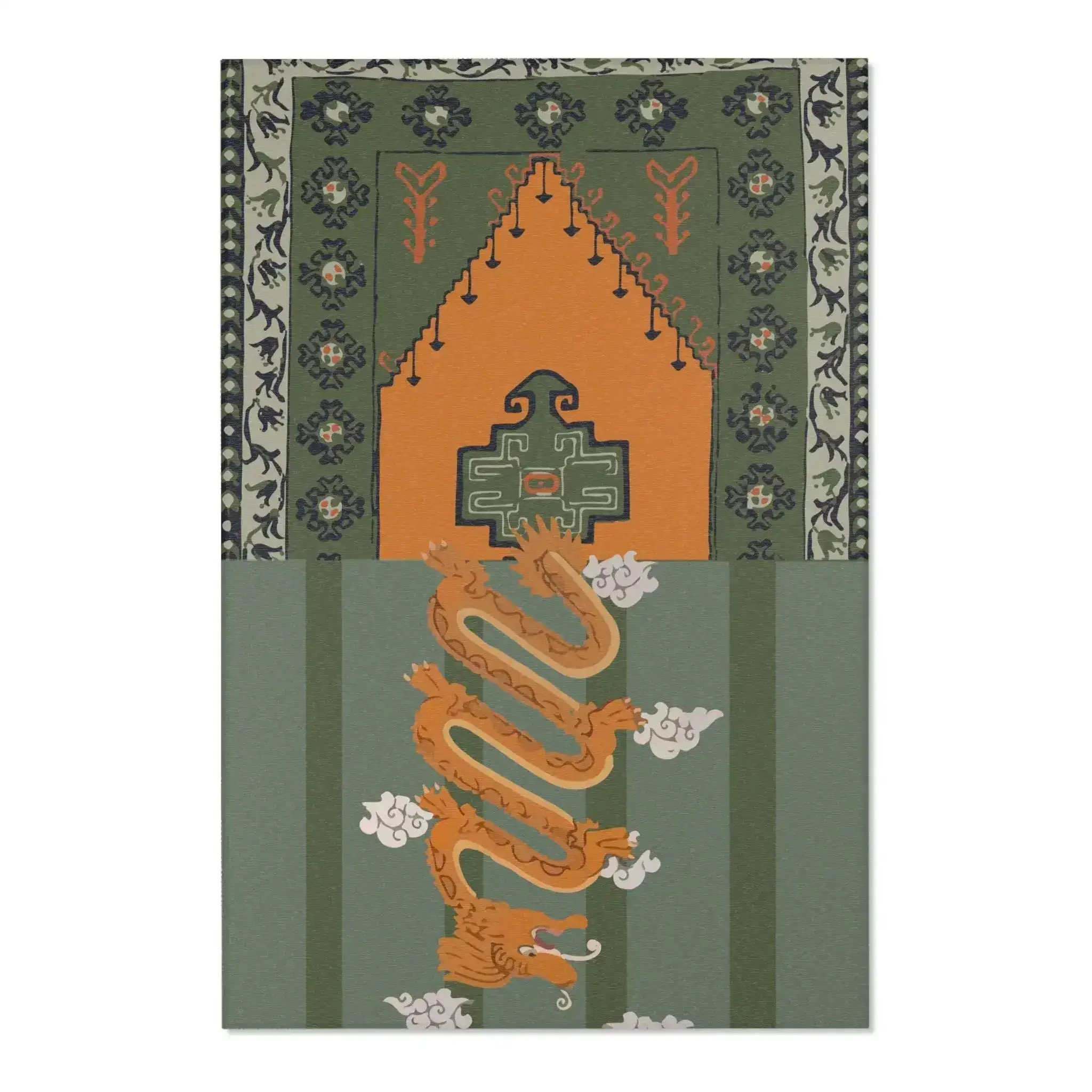 Imperial Flame Dragon Accent Rug - Image 3