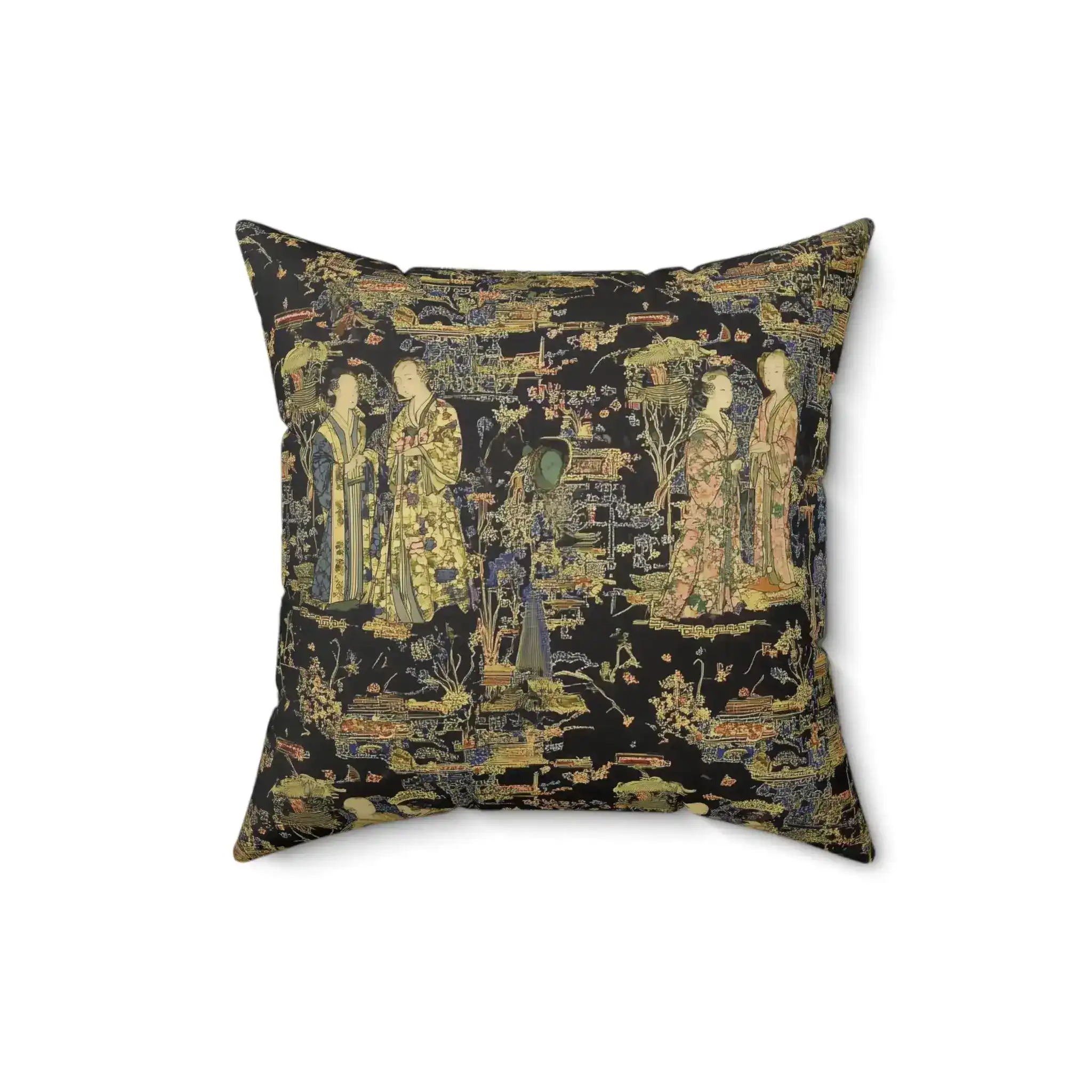 Imperial Garden Tapestry Throw Pillow - Image 4