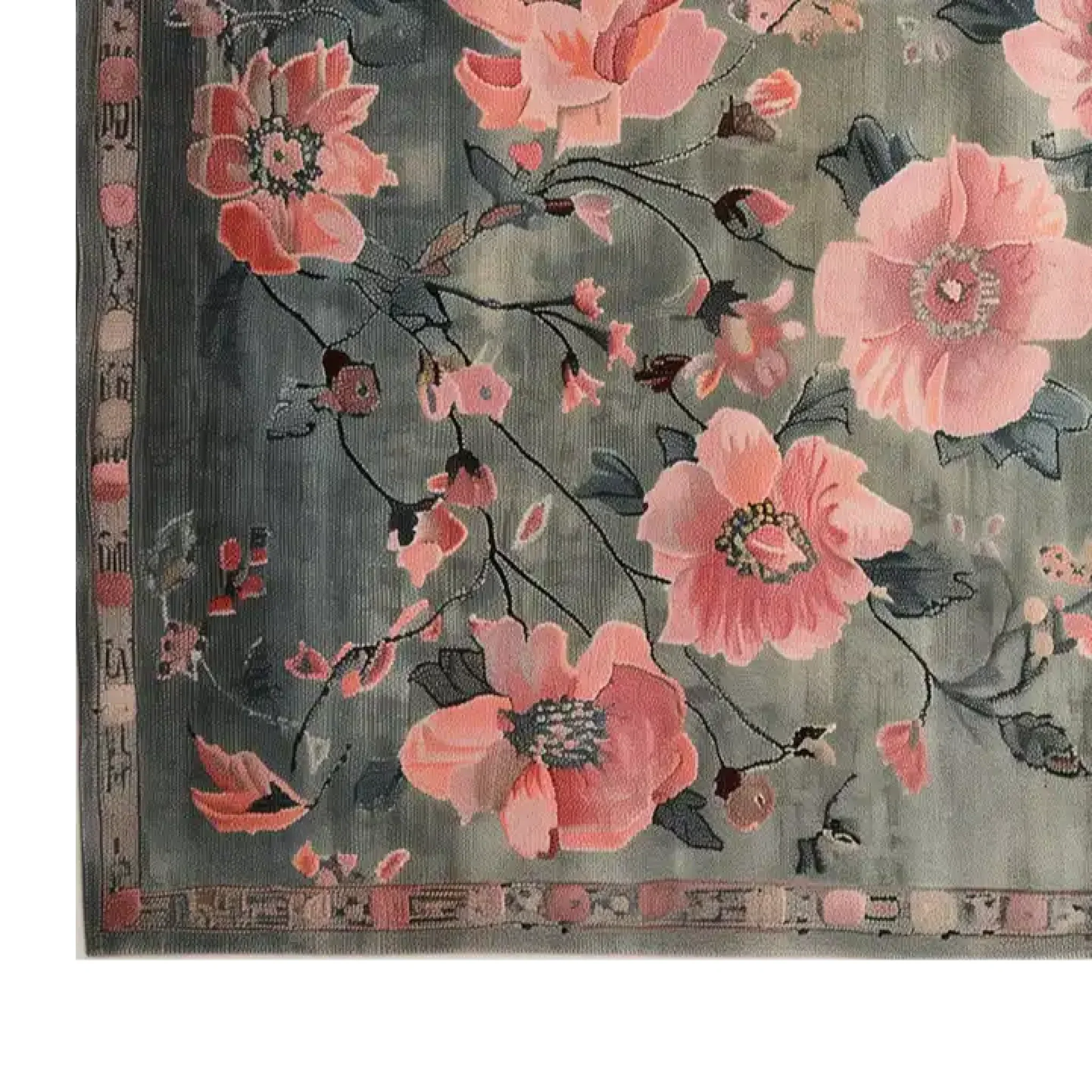 Imperial Gray Garden Hand Tufted Wool Rug - Image 4