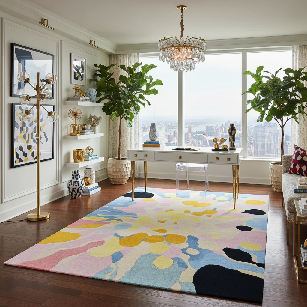 Impressionist Light Garden Hand Tufted Rug - Image 2