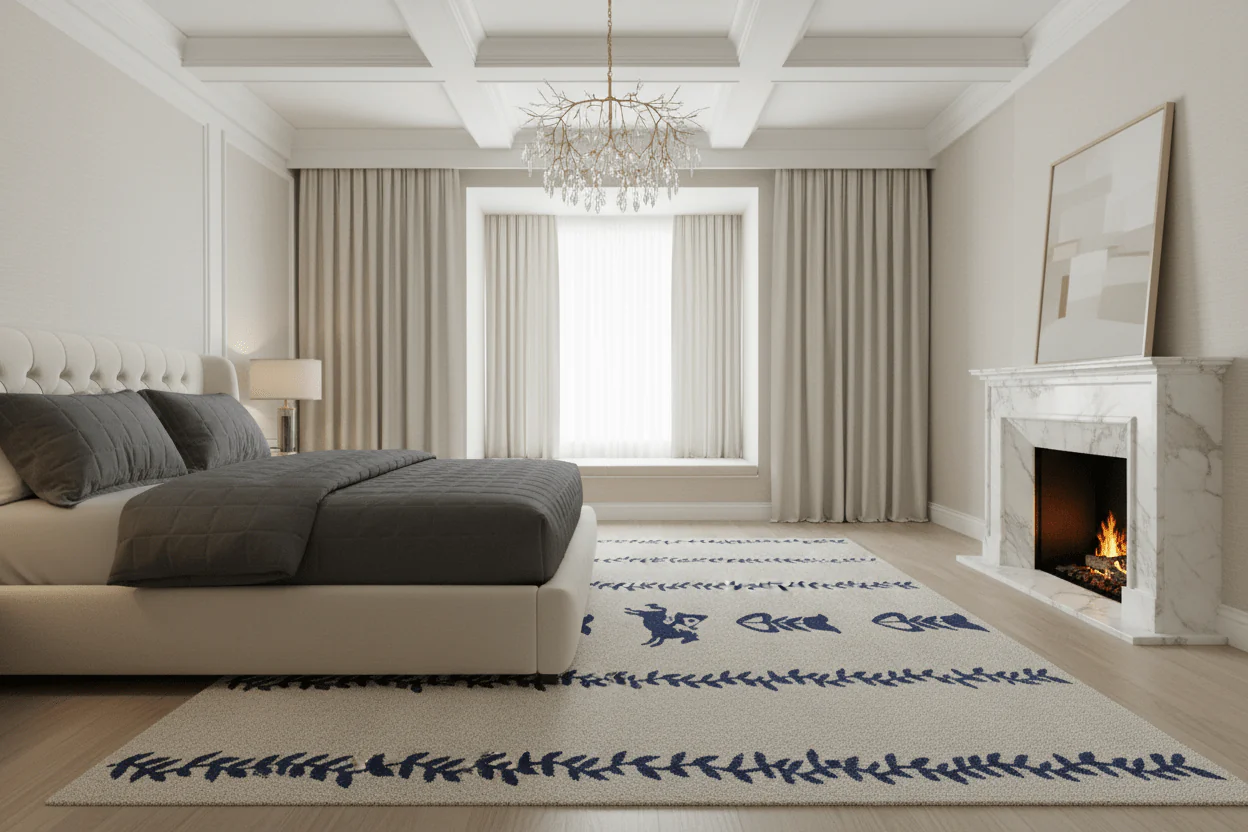 Indigo Folk Tale Hand Tufted Rug - Image 4